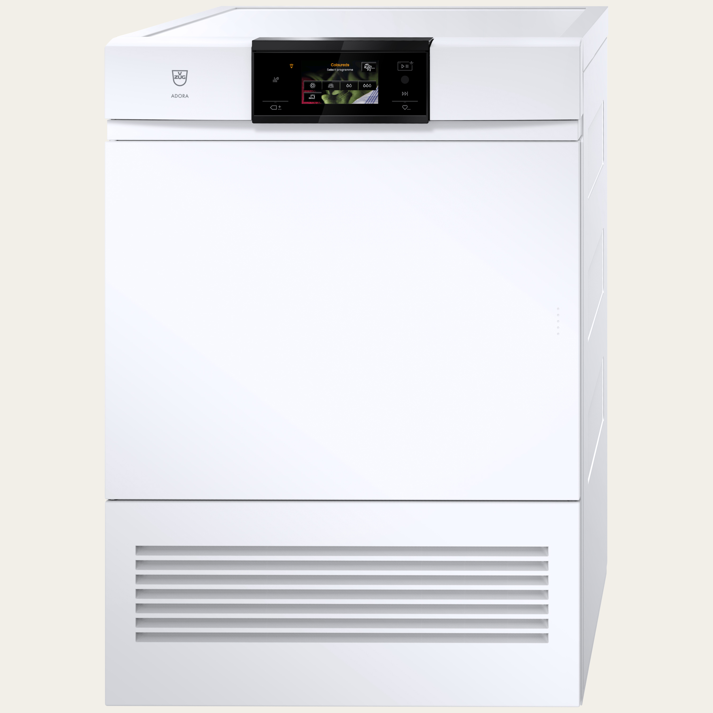 V-ZUG Tumble dryer AdoraDry V2000, Door hinge: Right, V-ZUG-Home, Nominal capacity: 7 kg, Full-colour graphic display, touchscreen