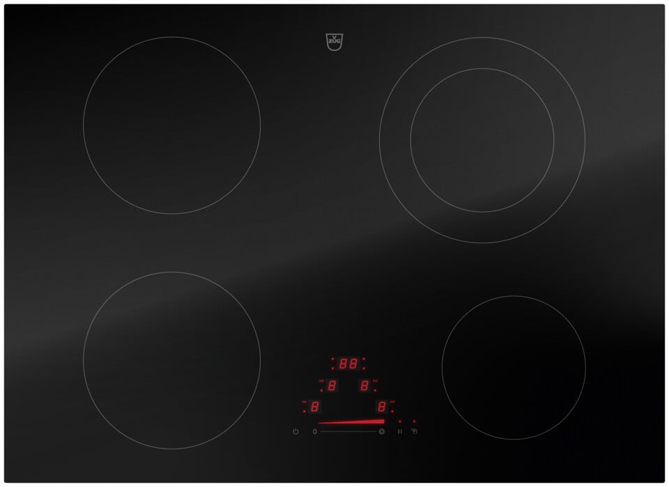 V-ZUG Table de cuisson CookTop V4000 A704, Corps de chauffe à rayonnement, Norme