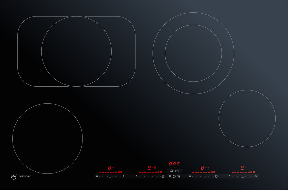 V-ZUG Glass ceramic hob Toptronic GK45TEASZO, OptiGlass