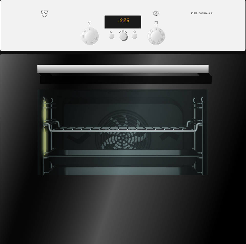 V-ZUG Backofen Combair S, Breite 60 cm, Design Weiss, Designgriff Weiss, 400V