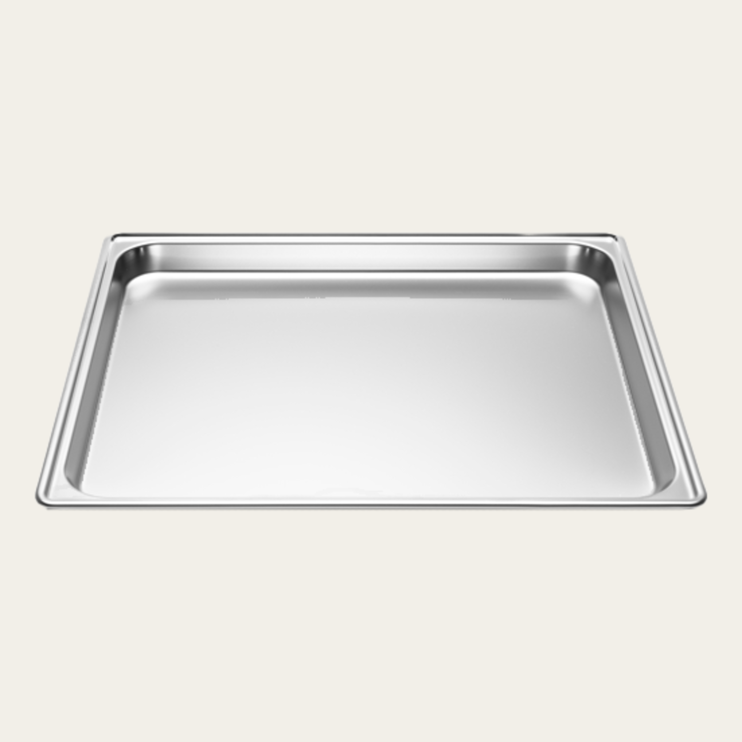 无孔不锈钢烤盘，长/宽/高 430 x 370 x 25 mm