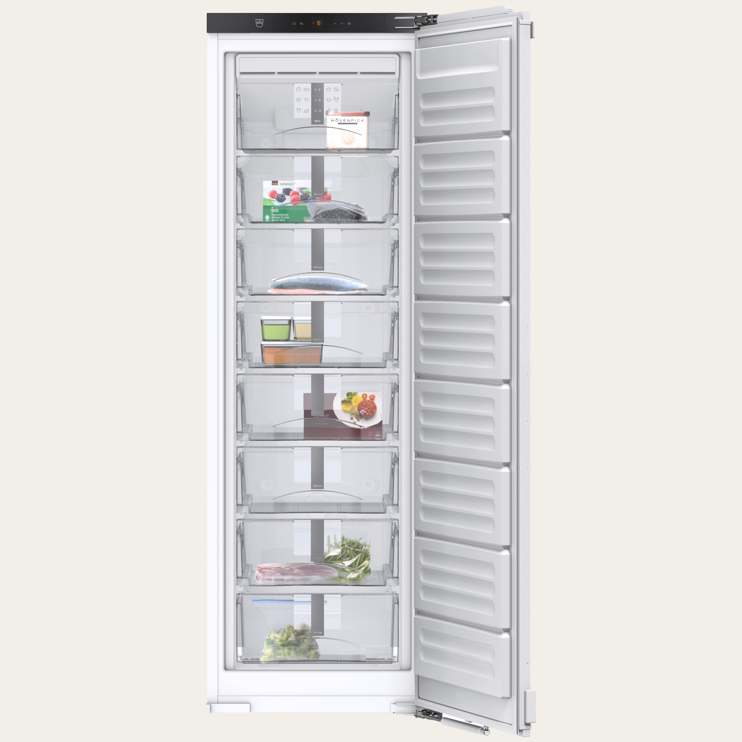 V-ZUG Kühl-/Gefriergerät Iglu 60i, Breitennorm: 60 cm, Höhennorm: 177.8 cm, Vollintegrierbar, Türanschlag: rechts, Energieeffizienzklasse: E, TouchControl, NoFrost