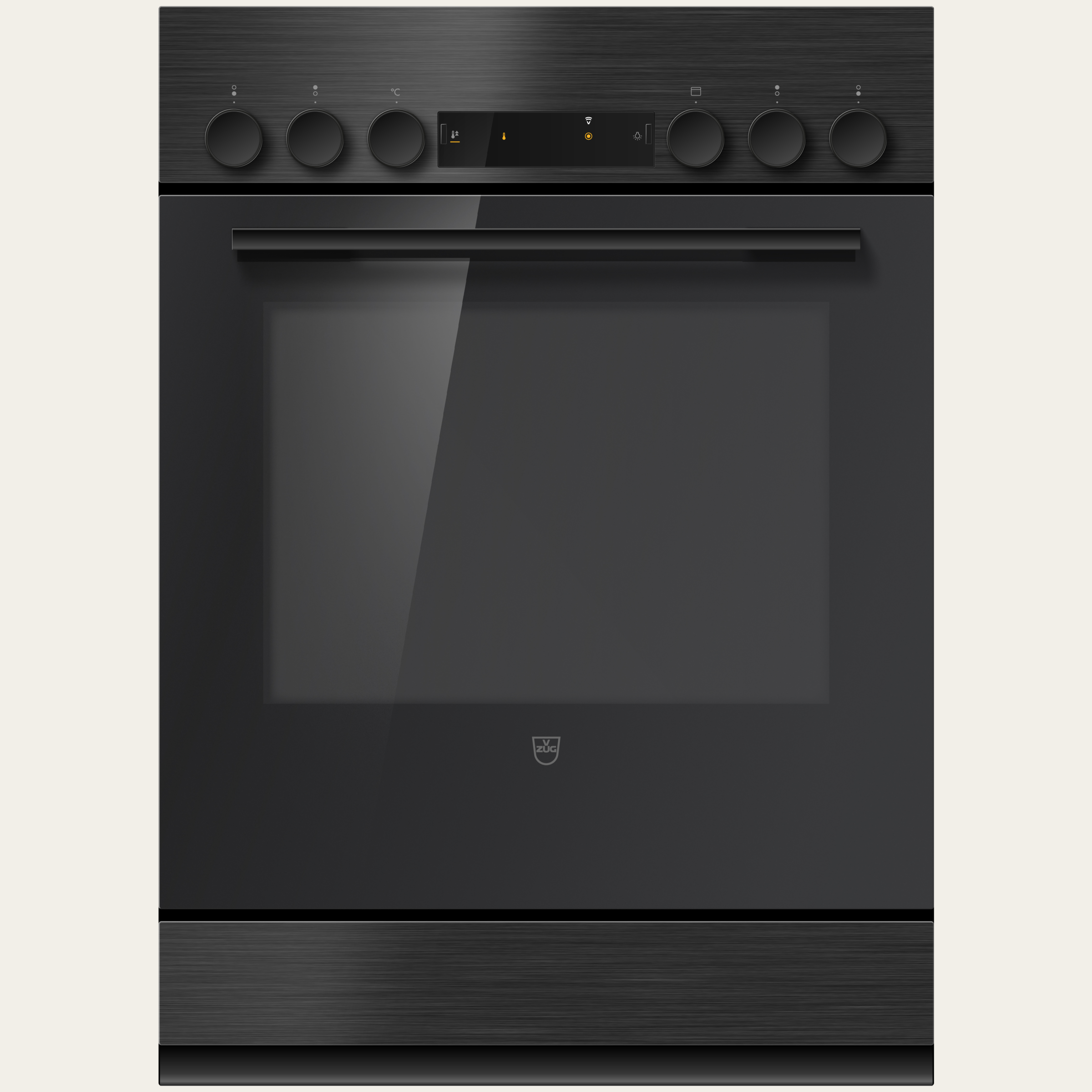 V-ZUG Cooker Combair V400, Standard width: 55 cm, Standard height: 76.2 cm, Nero, Handle: Nero, dial, V-ZUG-Home, Appliance drawer, Number of controllable cooking zones: 4