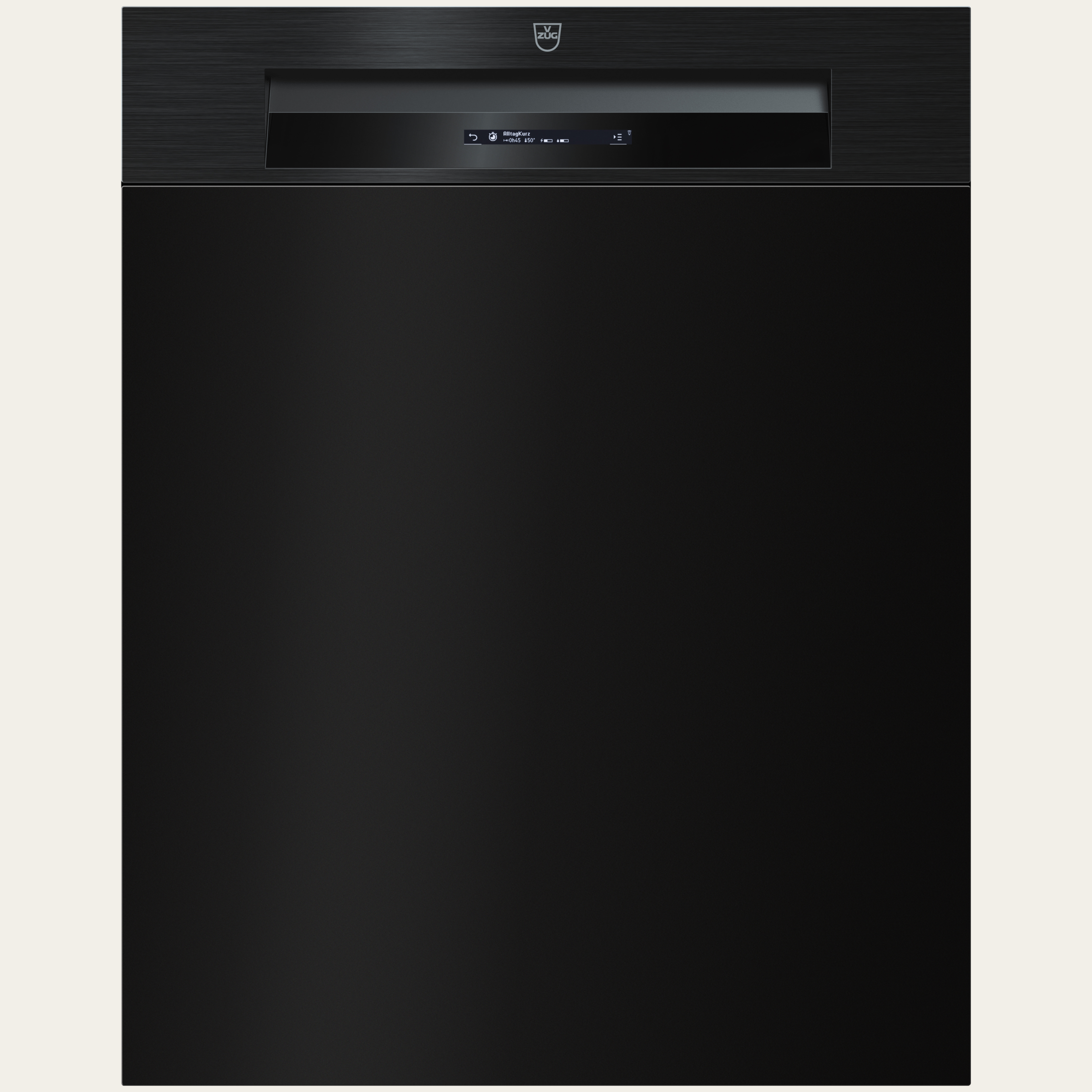 V-ZUG Dishwasher AdoraDish V4000 I, Standard width: 60 cm, Nero, Handle: Recessed handle, V-ZUG-Home, LCD