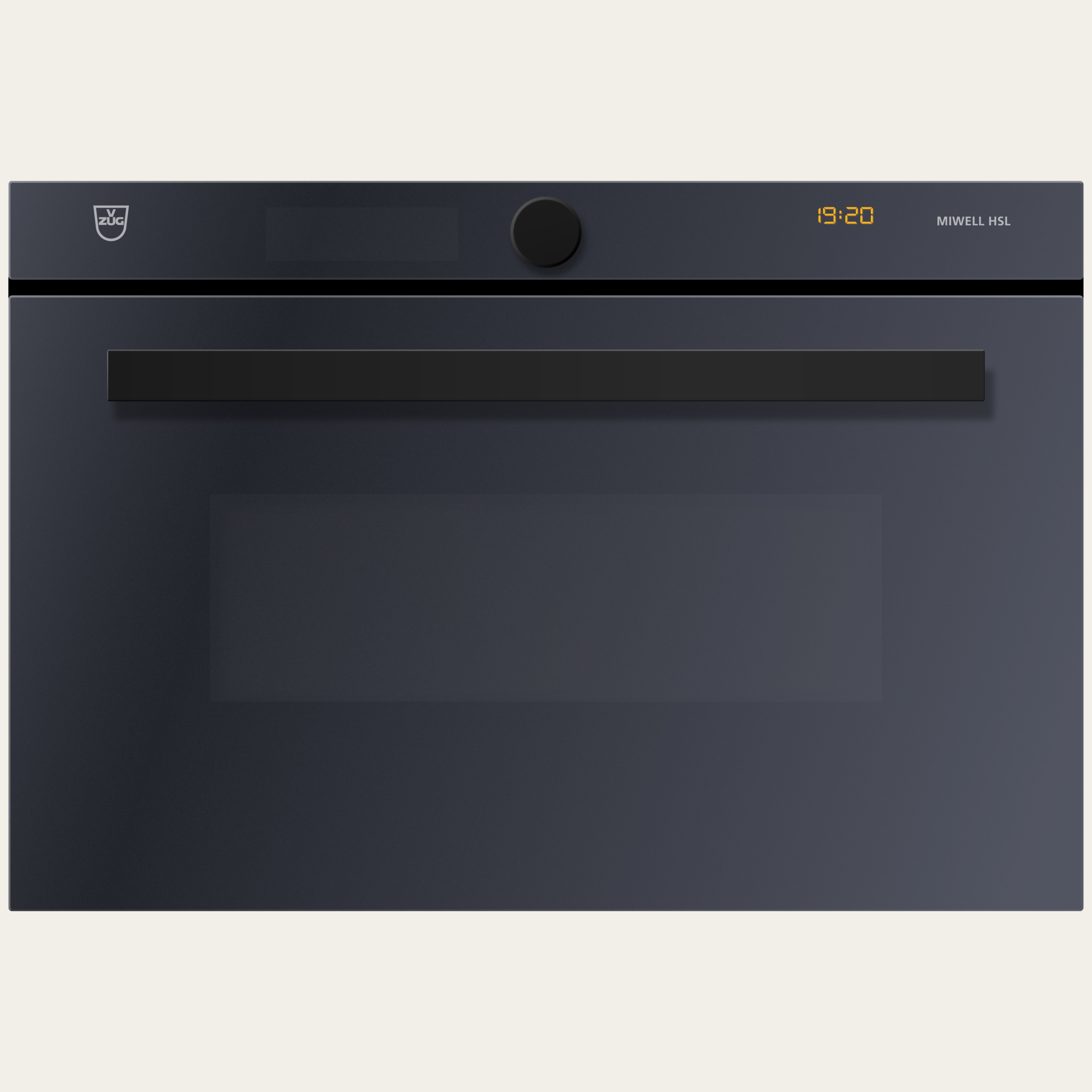 V-ZUG Mikrowelle Miwell HSL, Breitennorm: 55 cm, Höhennorm: 38.1 cm, Spiegelglas Schwarz, Griff: Designgriff Nero, TouchControl und Einstellknopf