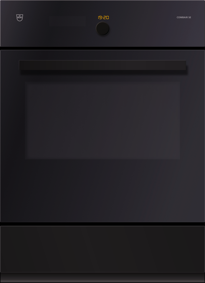 V-ZUG Backofen Combair SE, Breite 55 cm, Design Spiegelglas, Designgriff Nero, 230 oder 400V, integrierter Dunstabzug, Geräteschublade