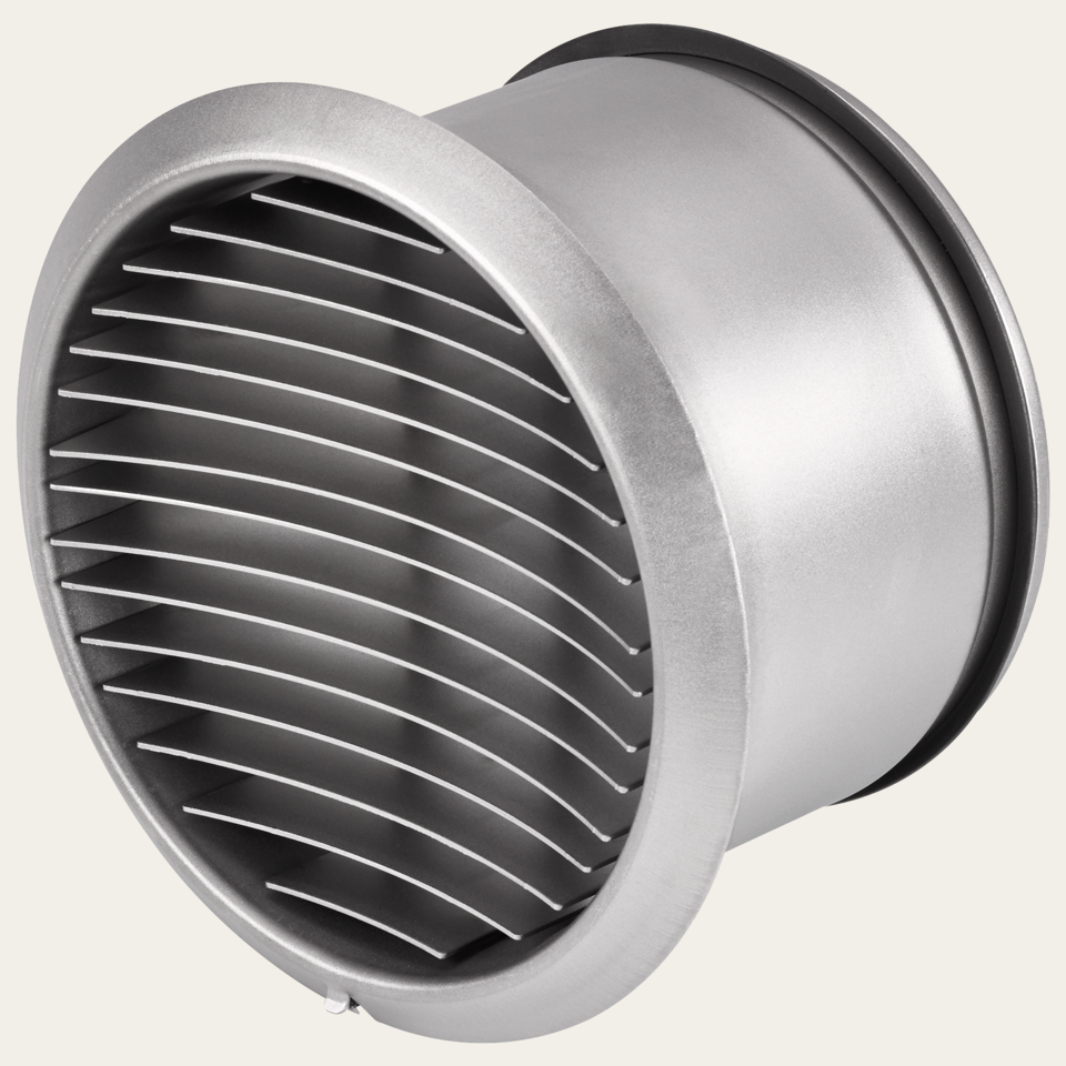 Prime griglia di protezione dalle intemperie turbo, tonda, acciaio inossidabile senza valvola di non ritorno, ø 150 mm