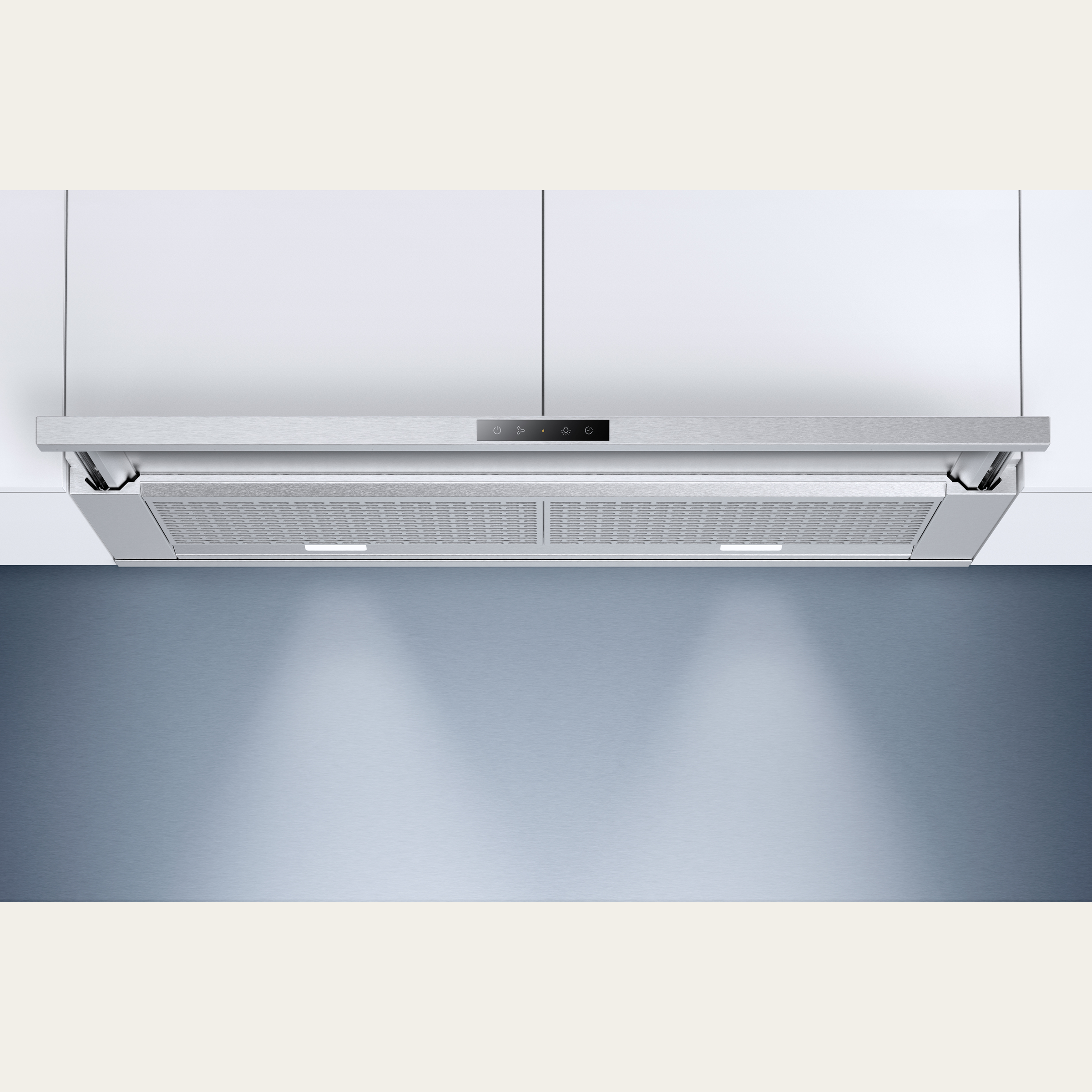 V-ZUG Range hood, AiroClearCabinet V6000, Standard width: 60.0 cm, ChromeClass, OptiLink, Energy efficiency rating: A+, recirculation air, TouchControl, integrated range hood, flat pullout