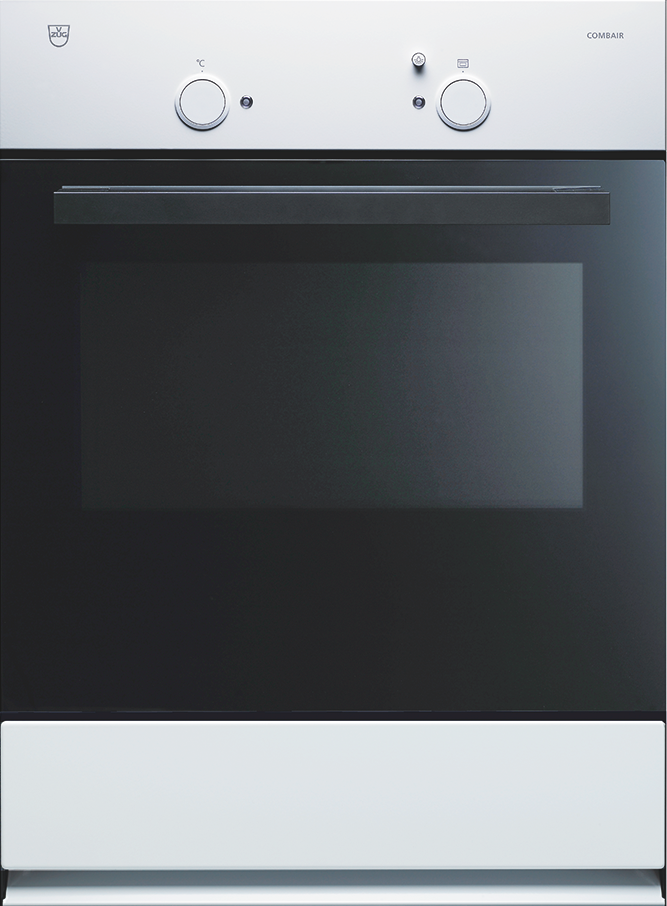 V-ZUG Backofen Combair, Breite 55 cm, Design Weiss, Designgriff Nero, 400V, Geräteschublade