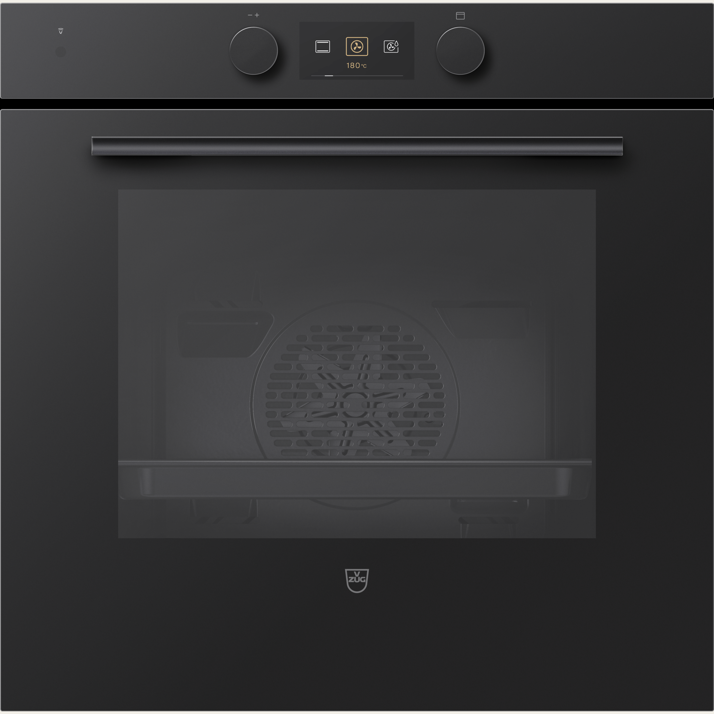 V-ZUG Four Combair V600 60, Norme largeur: 60 cm, Norme de hauteur: 60 cm, Verre Nero, Nero, commutateur rotatif, V-ZUG-Home, 400V
