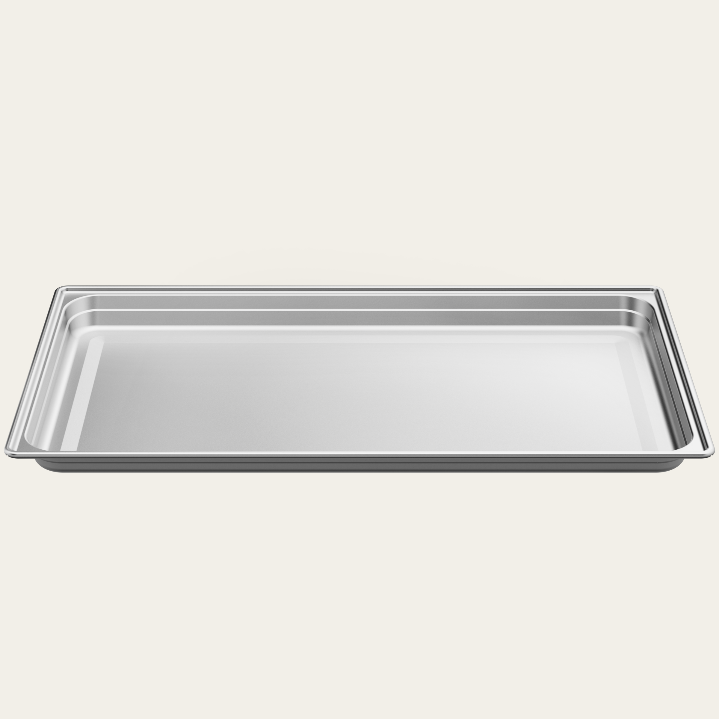 Plaque en acier inox sans trous, 629 x 370 x 28 mm