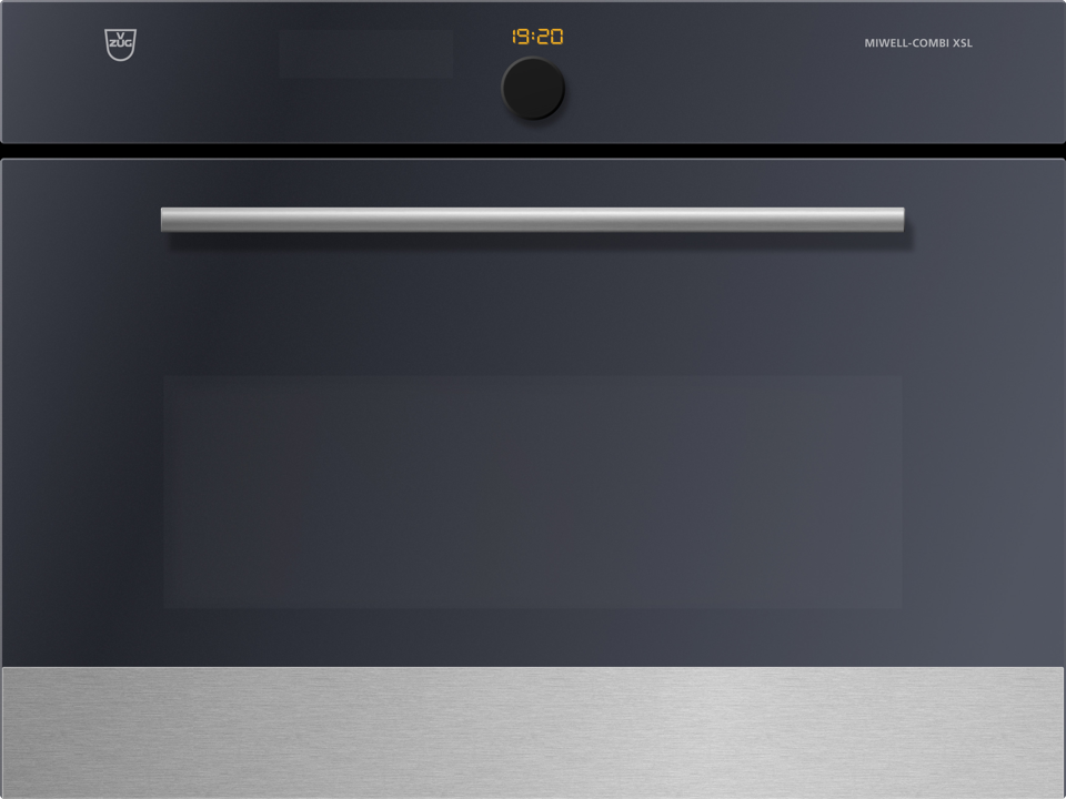 V-ZUG Mikrowellengerät Miwell-Combi XSL, Breite 60 cm, Design ChromeClass, Stangengriff Chrom, 230V