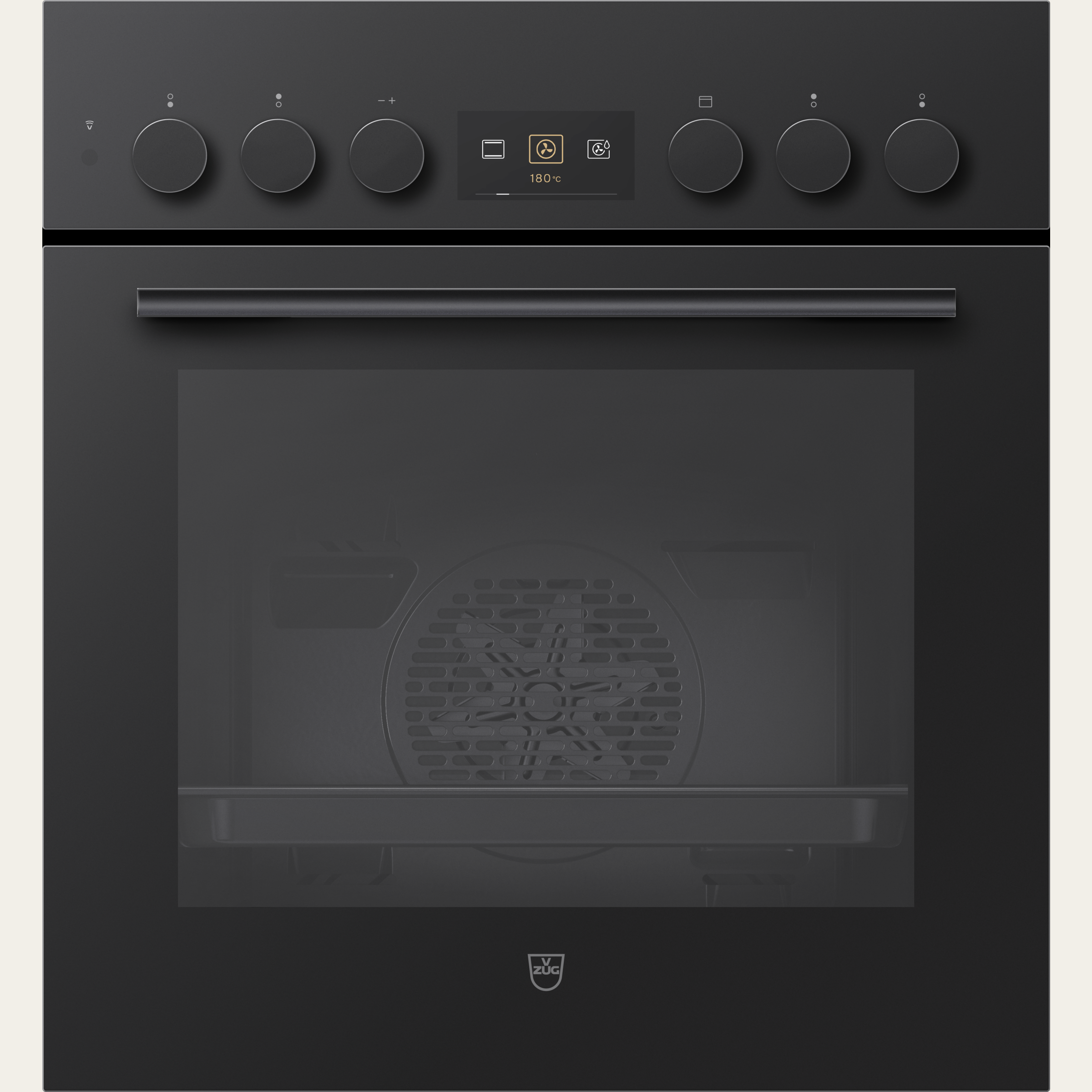 V-ZUG Cucina Combair V600 6UHC, Standard di larghezza: 55 cm, Norma per l'altezza: 60 cm, Vetro Nero, Maniglia: Nero, interruttore girevole, V-ZUG-Home, TopClean, Numero di zone di cottura utilizzabili: 4, 400V