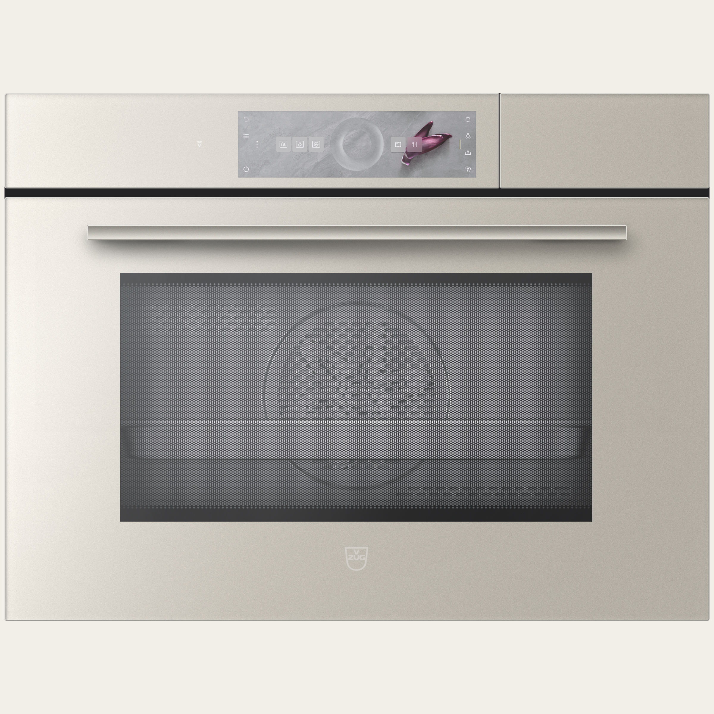 V-ZUG Steam cooker CombiSteamer V6000 45M PowerSteam, Standard width: 60 cm, Standard height: 45 cm, Pearl mirror glass, Touchscreen with CircleSlider, V-ZUG-Home, Microwave