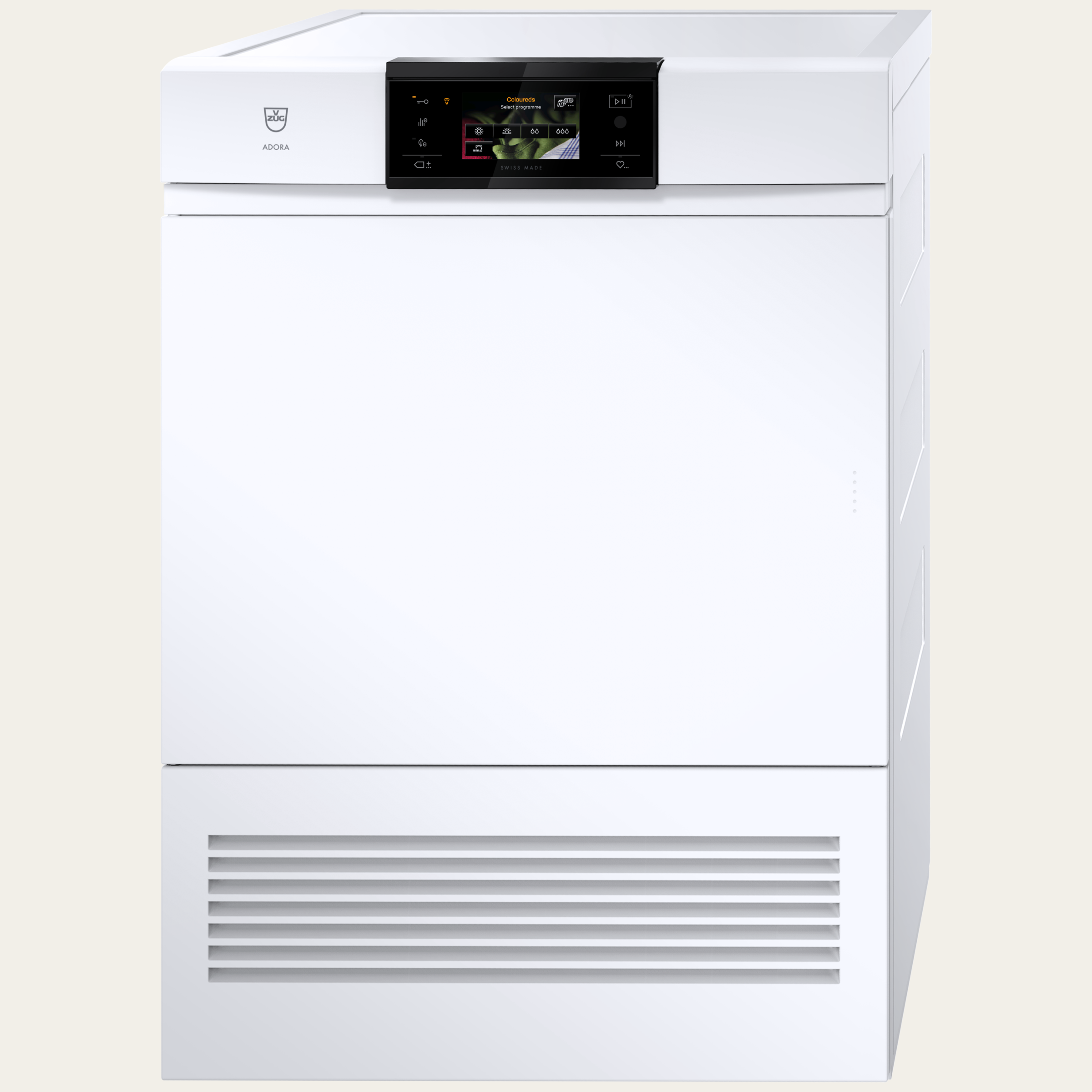 V-ZUG Tumble dryer AdoraDry V4000, Door hinge: Left,V-ZUG-Home, Nominal capacity: 7 kg, Full-colour graphic display, Air transport according to UN 3358 prohibited