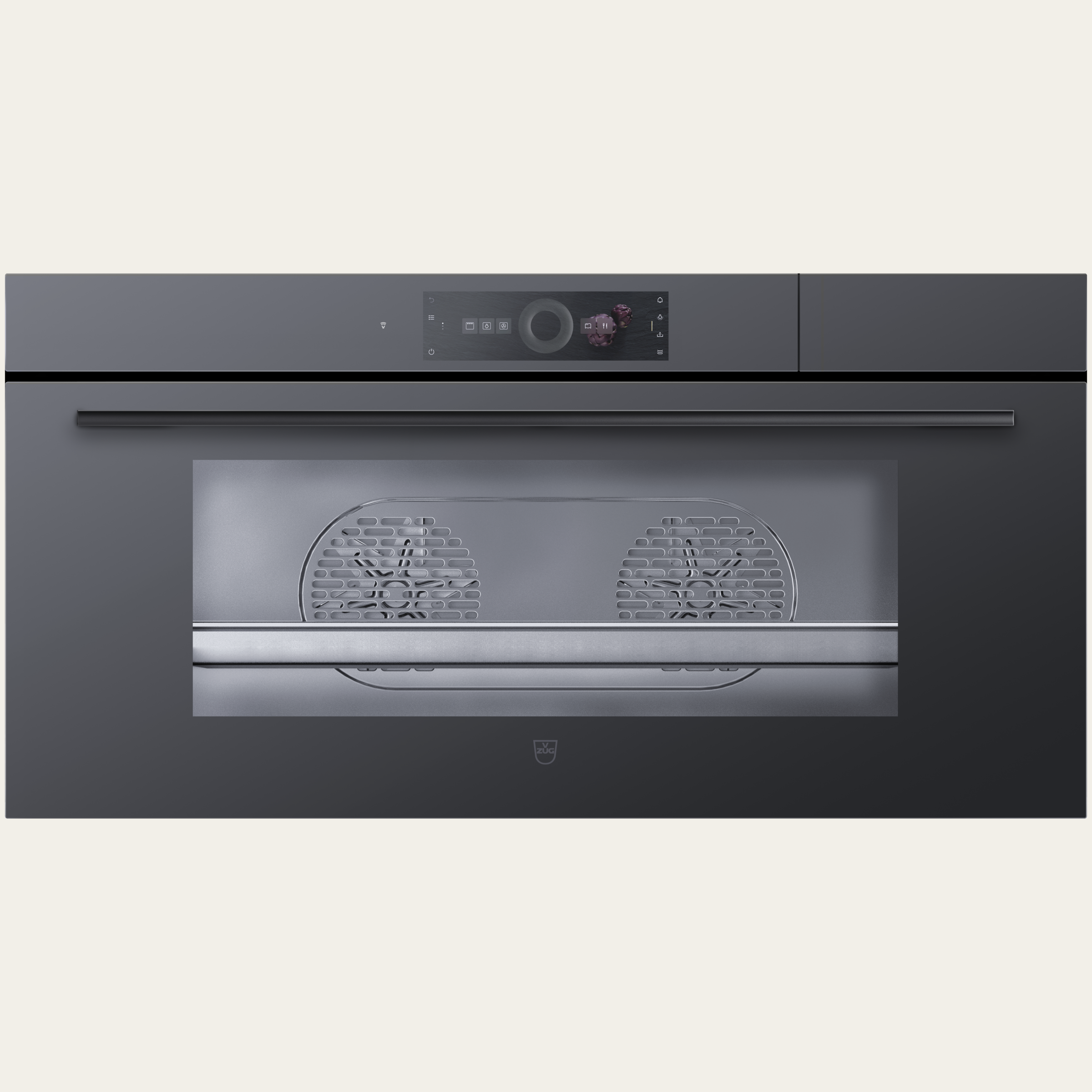 V-ZUG Forno a vapore CombiSteamer V6000 45L Grand, Standard di larghezza: 90 cm, Norma per l'altezza: 45 cm, Vetro a specchio nero,Touchscreen con CircleSlider, V-ZUG-Home, ATTENZIONE: Questo articolo èdistribuito esclusivamente da V-ZUG SA