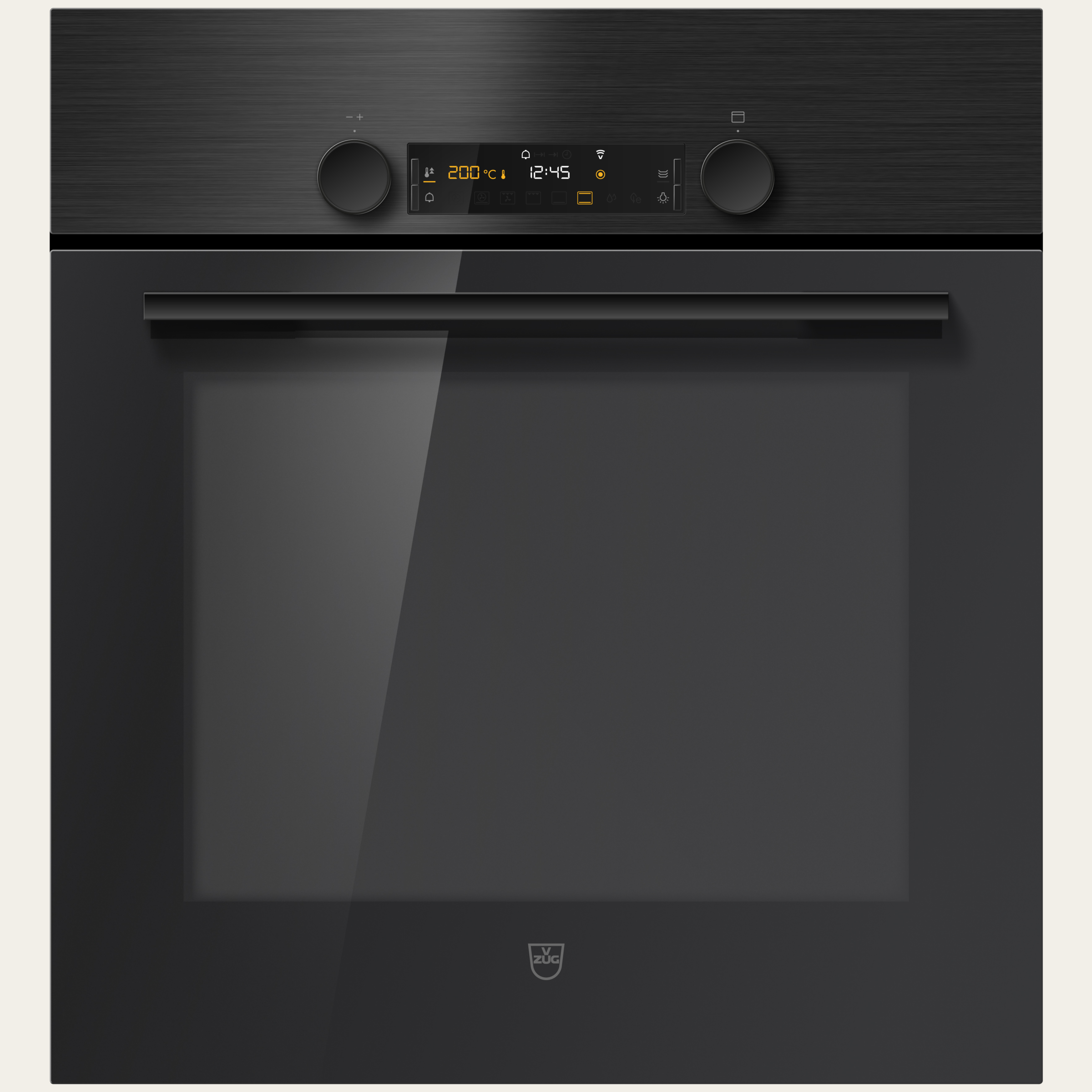 V-ZUG Backofen Combair V400 6UC, Breitennorm: 55 cm, Höhennorm: 60 cm, Nero, Griff: Nero, Einbau in Unterschrank, Drehschalter, V-ZUG-Home, TopClean