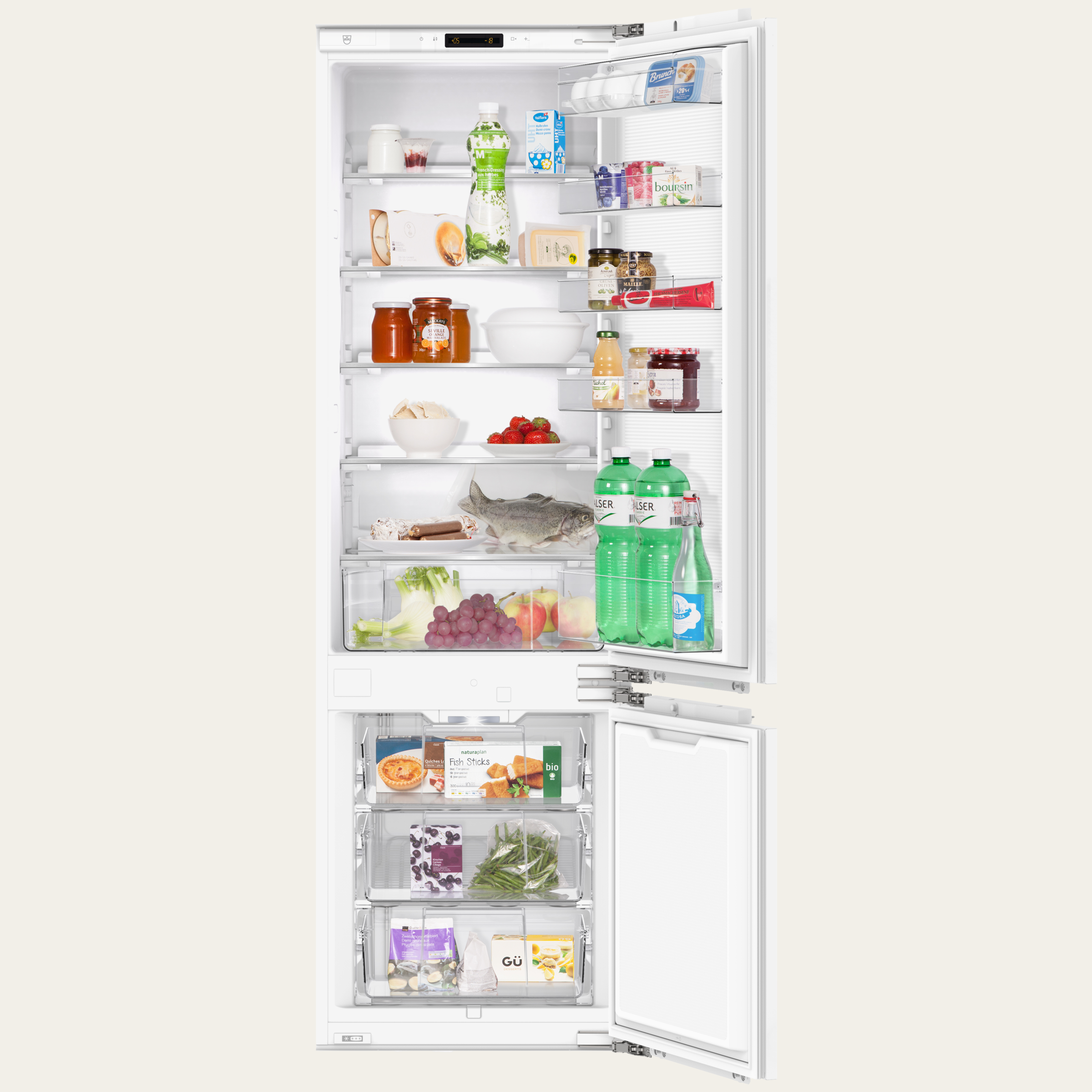 V-ZUG Refrigerator/freezer Prestige T, Standard width: 60 cm, Standard height: 177.8 cm, Fully integratable, Door hinge: Left, TouchControl