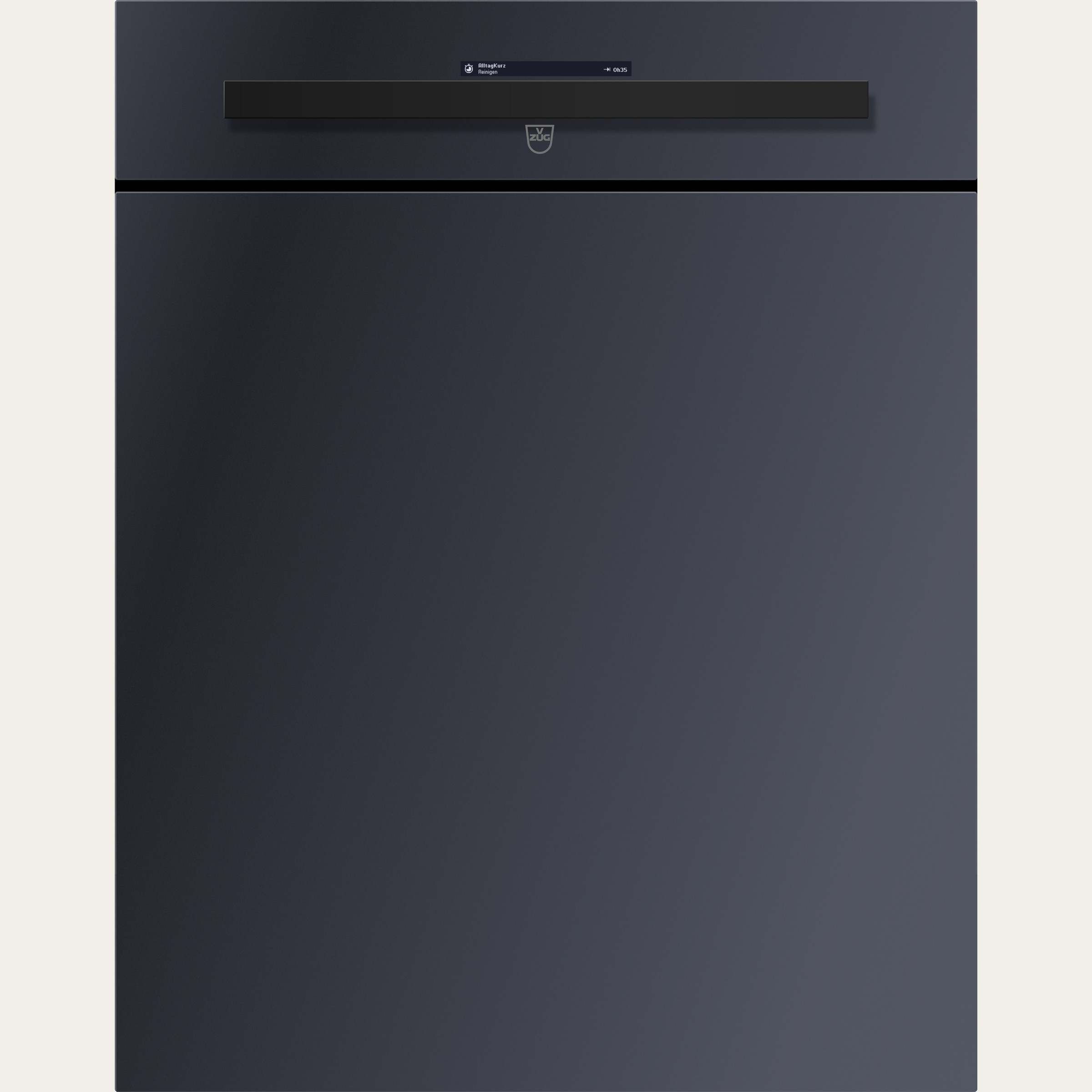 V-ZUG Dishwasher AdoraDish V6000, Standard width: 60cm, Black glass, Handle: Nero design handle, V-ZUG-Home, LCD