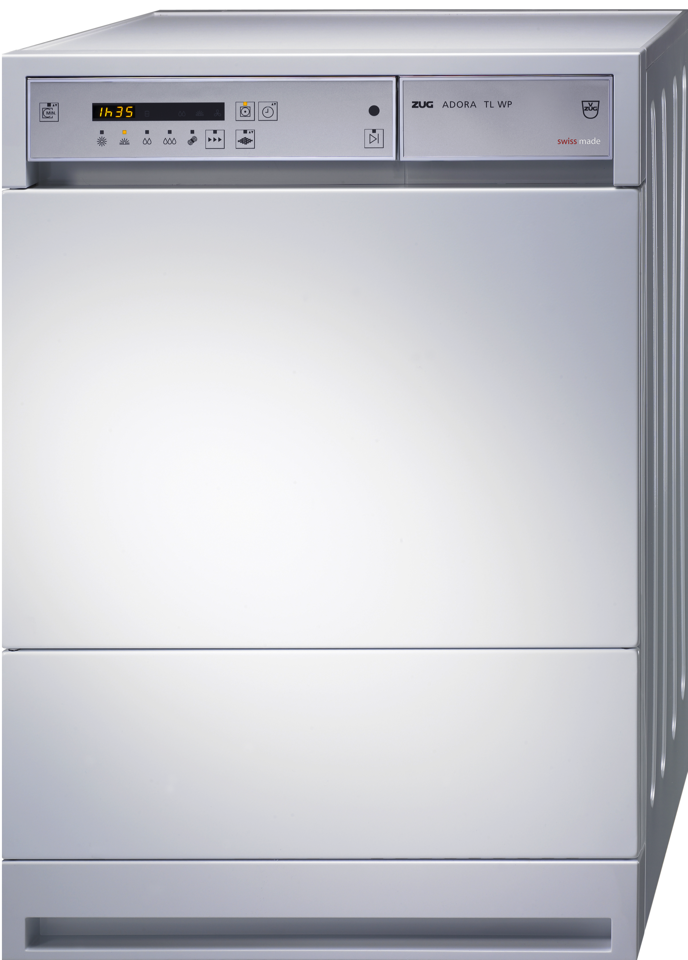 V-ZUG Heat pump dryer Adora TL WP, panel Stainless Steel, door left hinged