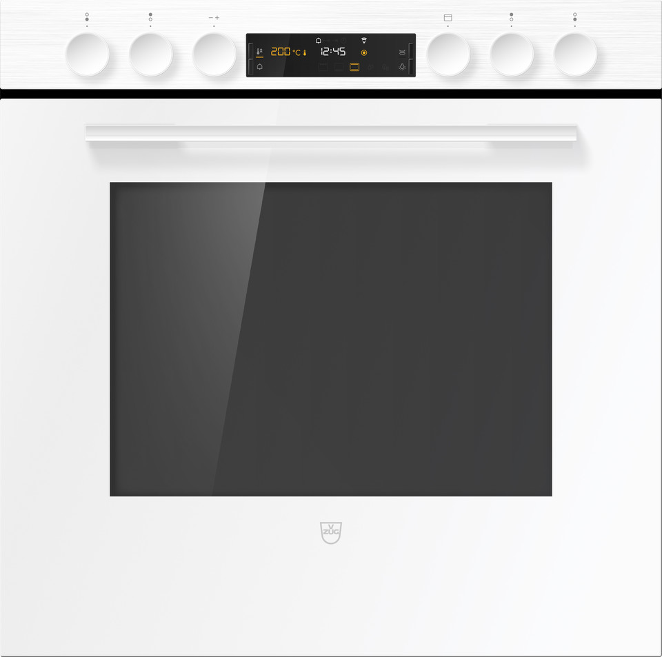 V-ZUG Cucina, Combair V600, Standard di larghezza: 60.0 cm, Norma per l'altezza: 60.0 cm, Bianco, interruttore girevole, V-ZUG Home, TopClean,Maniglia: Bianco, Numero di zone di cottura: 4.0
