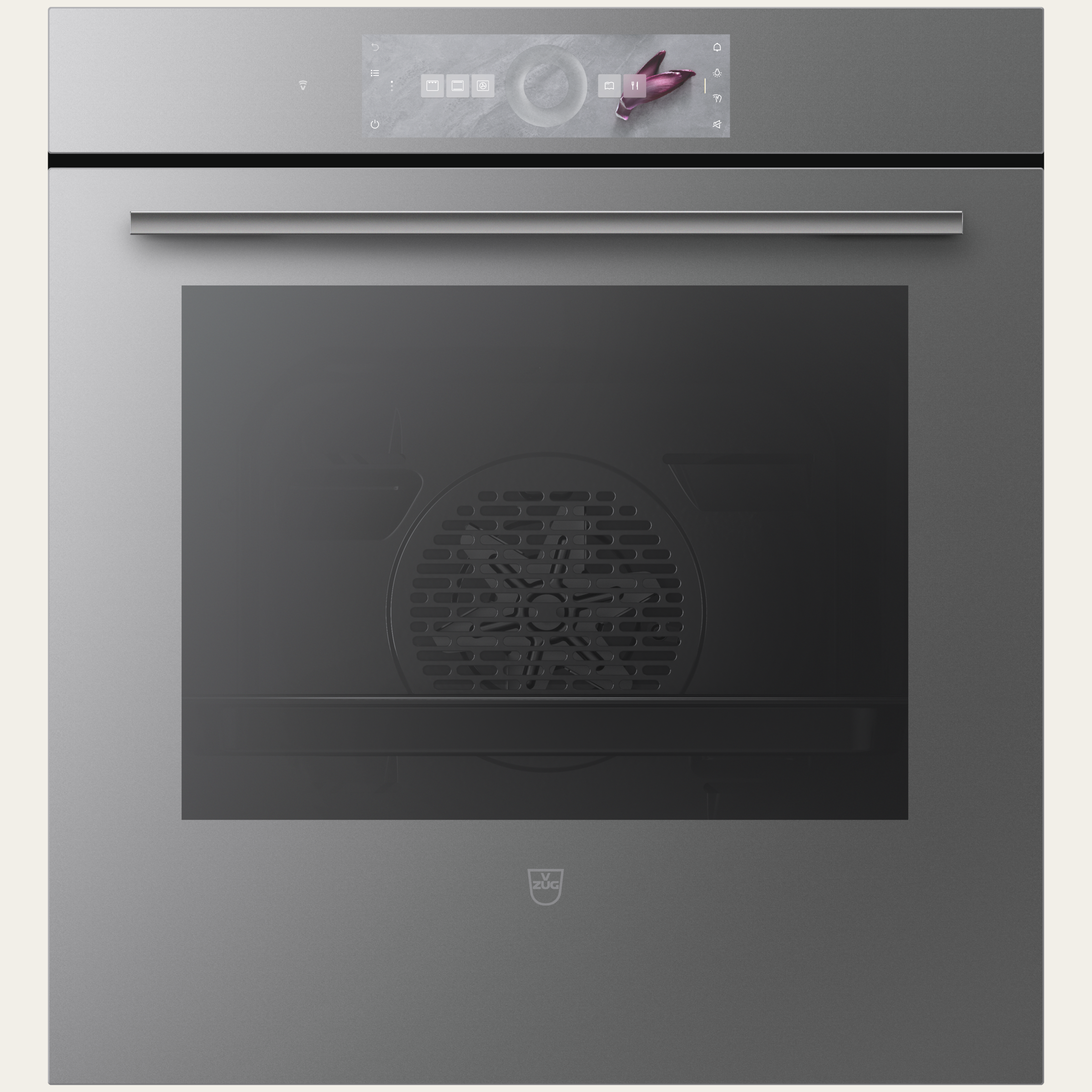 V-ZUG Backofen Combair V6000 60C, Breitennorm: 55 cm, Höhennorm: 60 cm, Spiegelglas Platinum, Touchscreen mit CircleSlider, V-ZUG-Home, TopClean