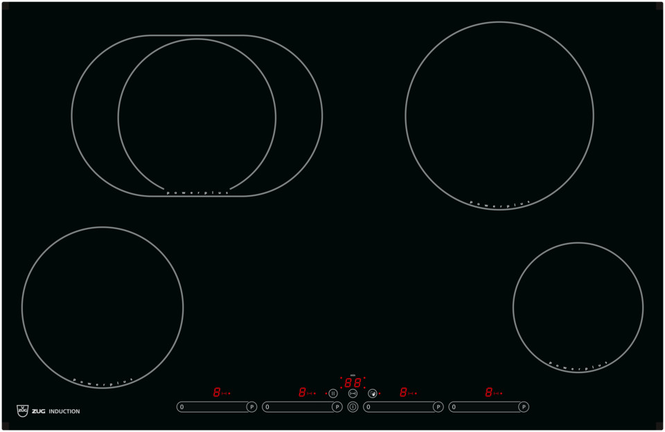 V-ZUG Table de cuisson GK46TIABS, Induction, BlackDesign