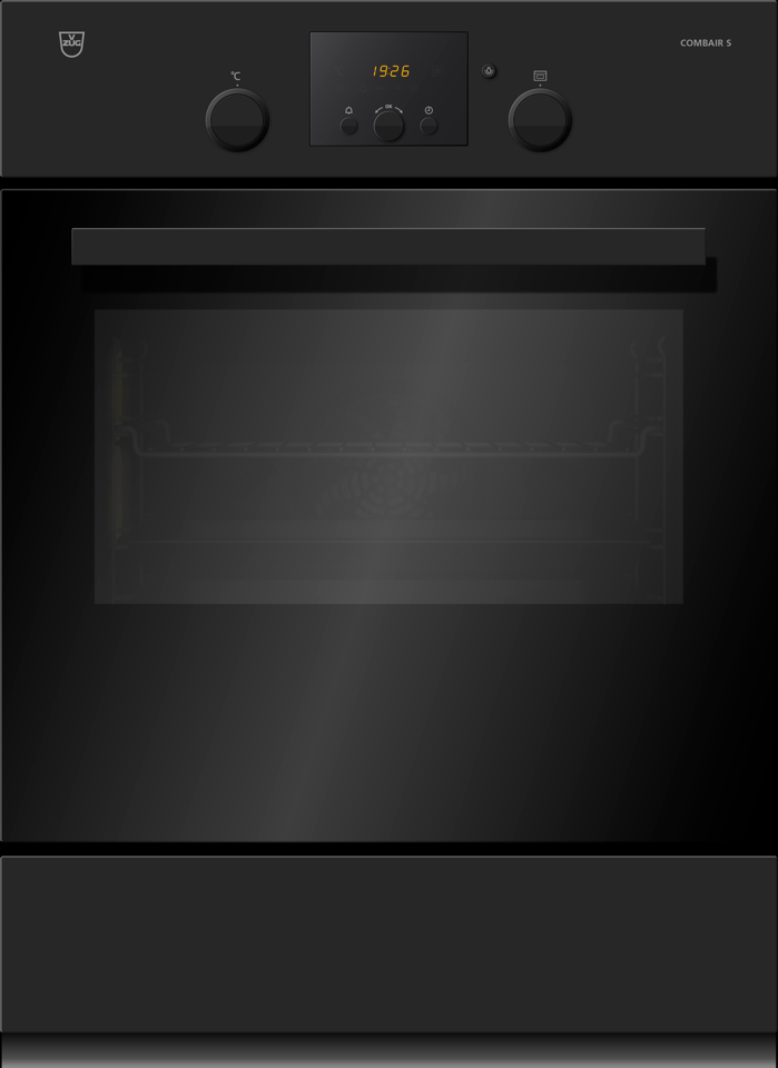 V-ZUG Backofen Combair S, Breite 55 cm, Design Nero, Designgriff Nero, 400V, Wärmeschublade, katalytische Selbstreinigung