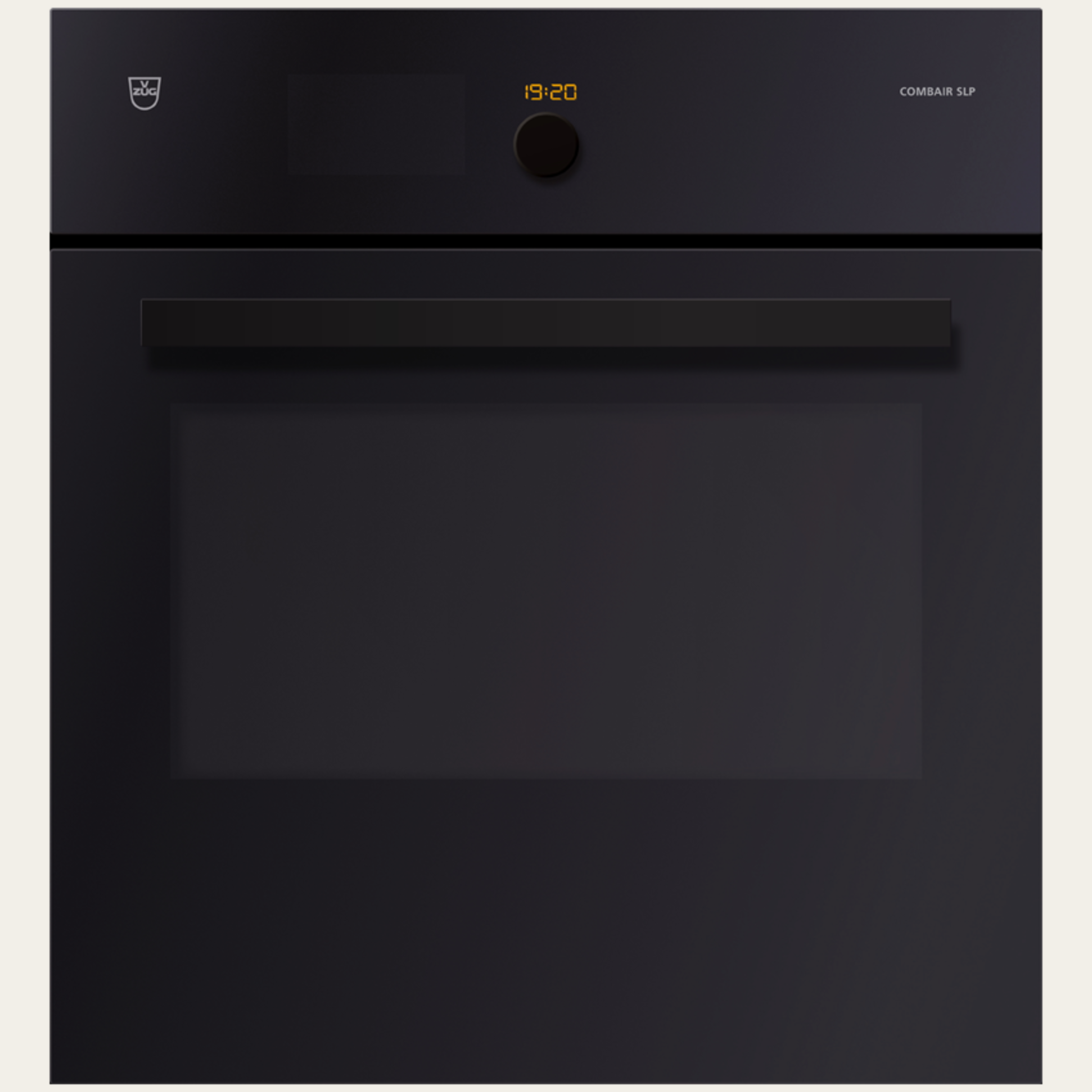 V-ZUG Oven Combair SLP 60, Standard width: 60 cm, Standard height: 60 cm, Black mirror glass, Handle: Nero design handle, TouchControl and adjusting knob, V-ZUG-Home, Pyrolytic self-cleaning