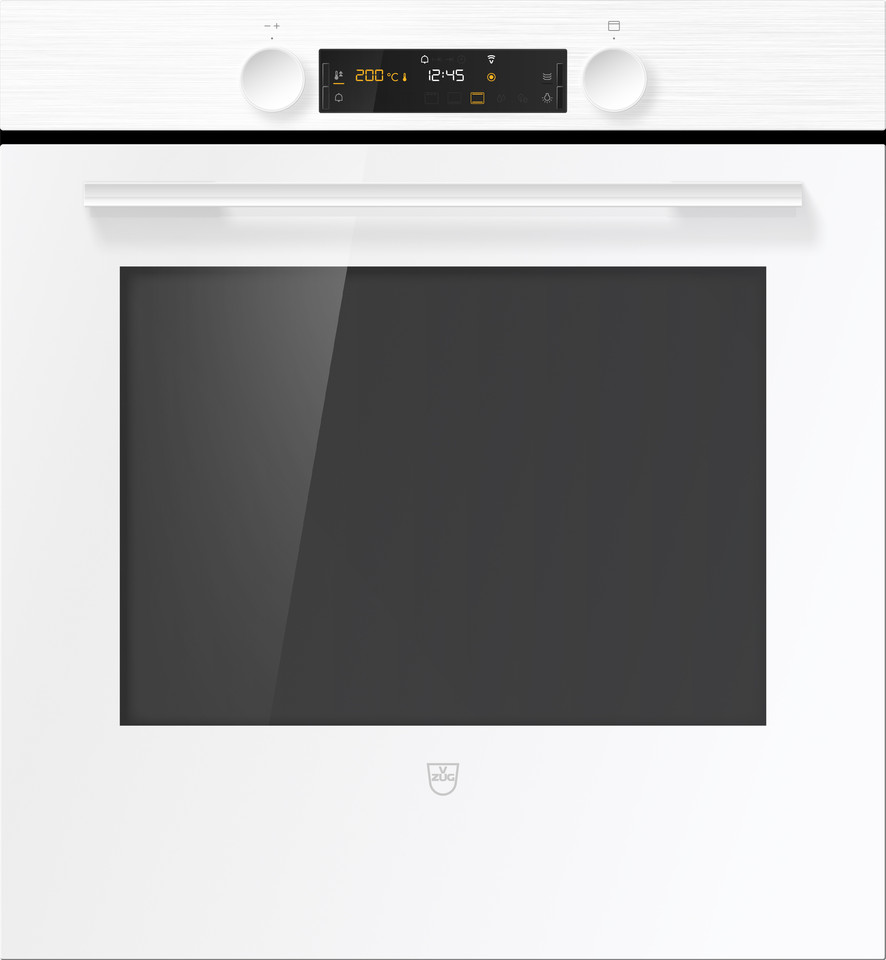 V-ZUG Backofen Combair V600, Breitennorm: 55 cm, Höhennorm: 60 cm, Weiss, Griff: Weiss, Drehschalter, V-ZUG-Home, TopClean