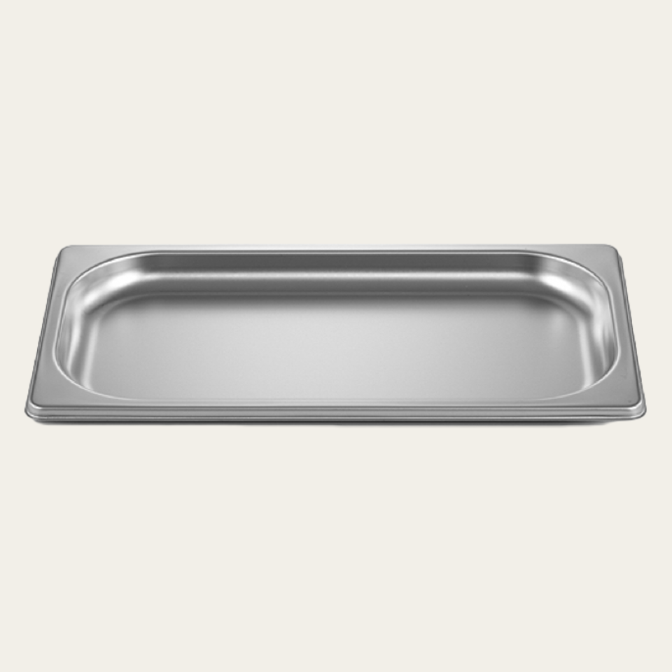 Plaque en acier inox sans trous1/3 GN, Hauteur 20 mm