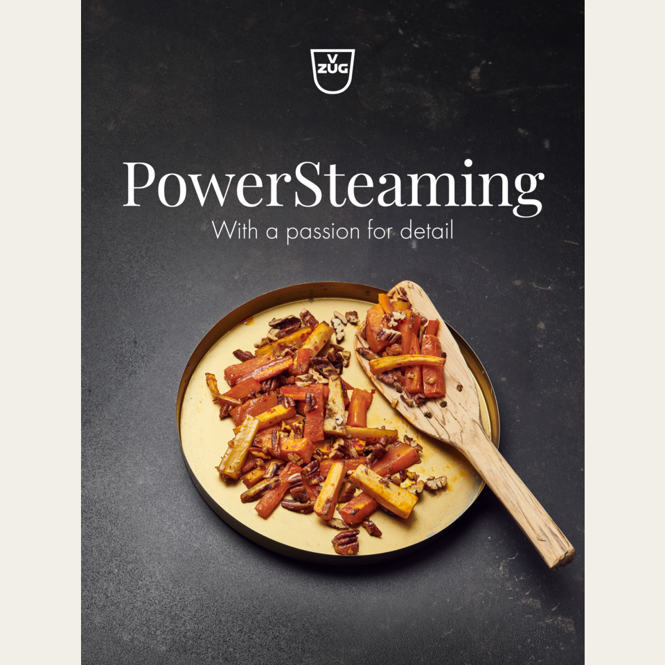 Recipe book 'PowerSteaming – With a passion for Details' in English