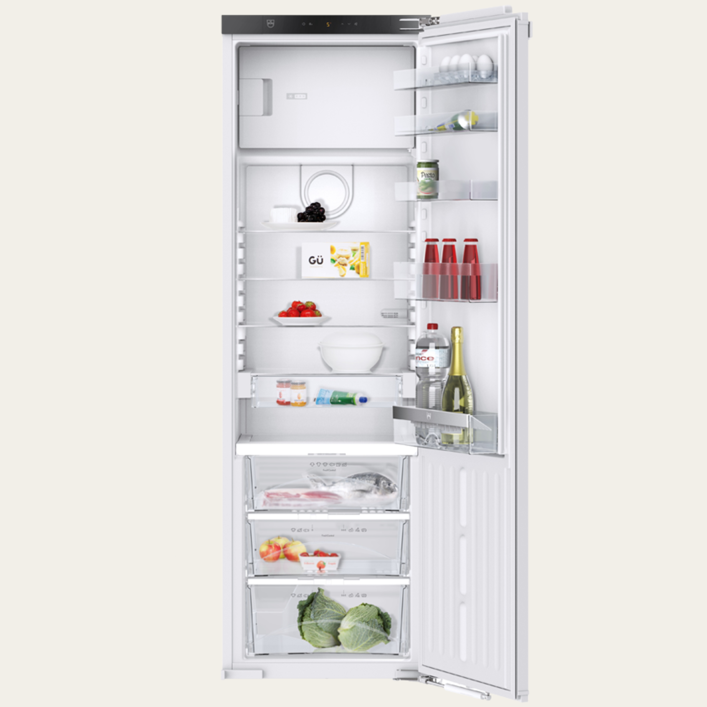 V-ZUG Kühl-/Gefriergerät Magnum 2 60i, Breitennorm: 60 cm, Höhennorm: 177.8 cm, Vollintegrierbar, Türanschlag: links, Energieeffizienzklasse: F, TouchControl,FreshControl-Zone