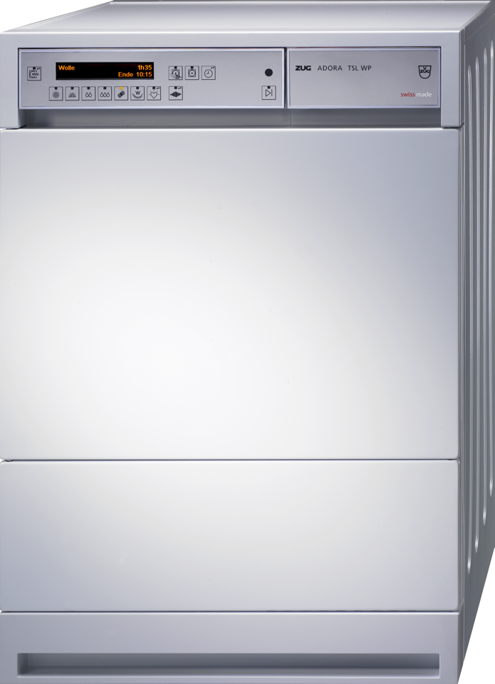 V-ZUG Heat pump dryer Adora TSL WP, panel Stainless Steel, door left hinged