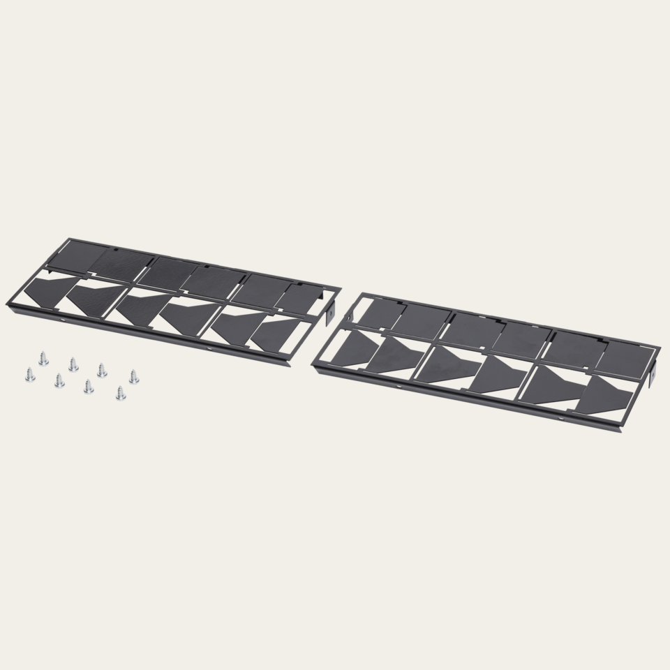 Guide plate set for recirculation air deflector