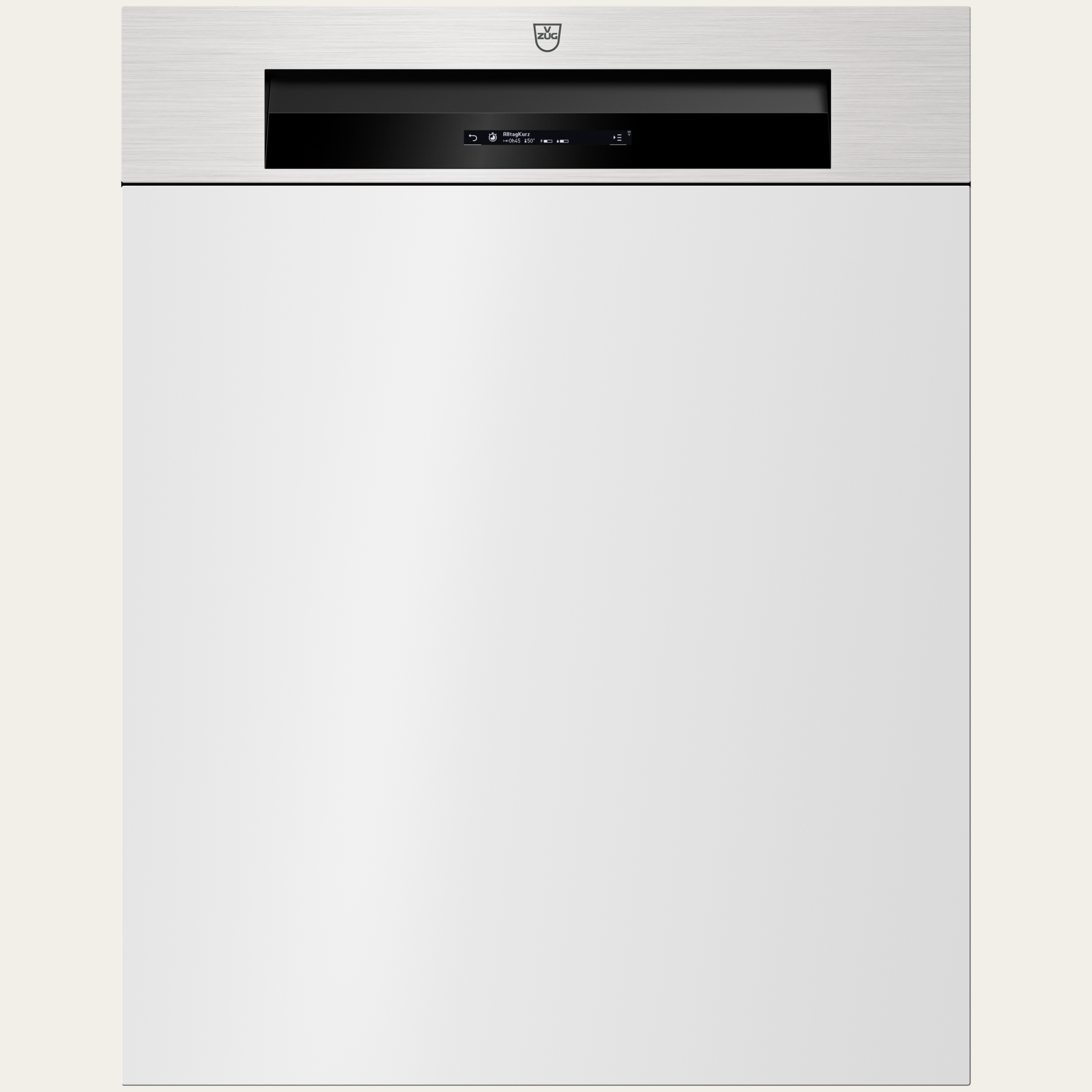 V-ZUG Lave-vaisselle AdoraVaisselle V2000 I, Norme largeur: 60 cm, Blanc, Poignée: Cuvette de poignée, V-ZUG-Home, Ecran LCD