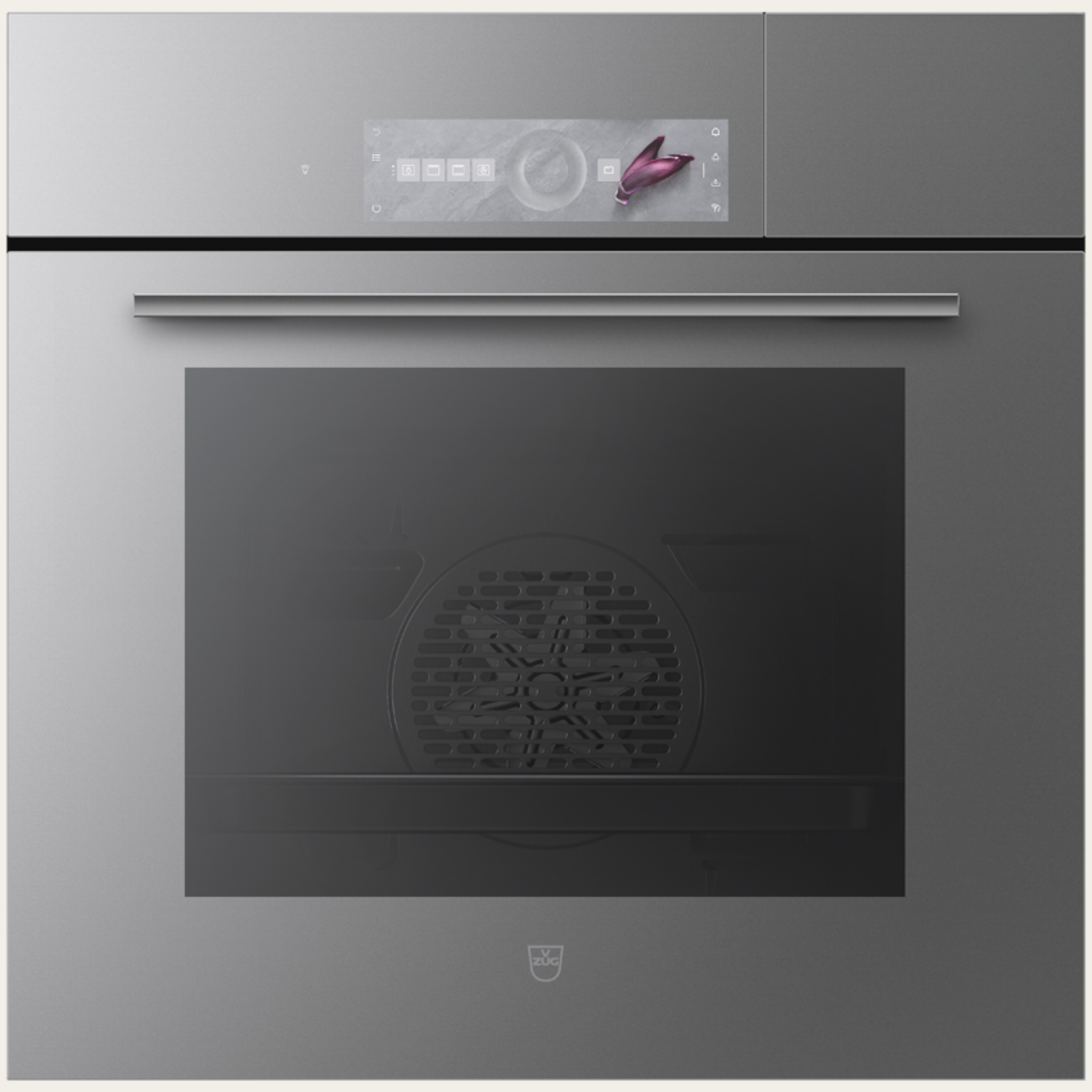 V-ZUG Four à vapeur CombairSteamer V2000 6U, Norme largeur: 60 cm, Norme de hauteur: 60 cm, Miroir Platinum, Encastrement dans le meuble inférieur, Écran tactile avec CircleSlider, V-ZUG-Home