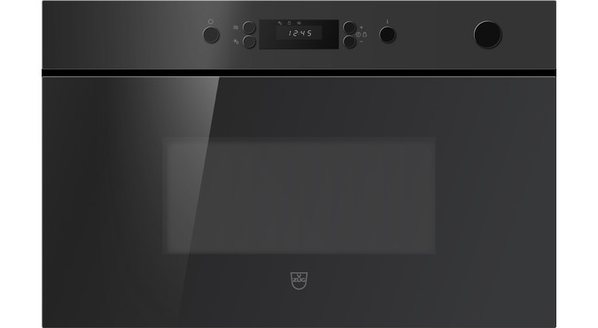 V-ZUG Micro-ondes Miwell V400, Norme largeur: 60 cm,Norme de hauteur: 38.1 cm, Nero, Poignée: Sans poignée