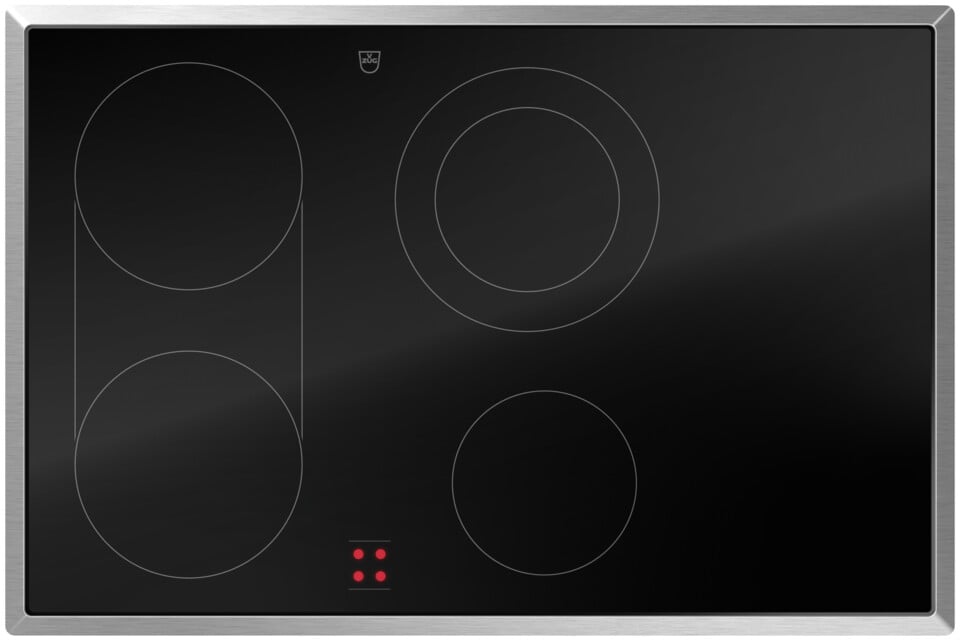 V-ZUG Table de cuisson CookTop V600 E804, Corps de chauffe à rayonnement, Norme
