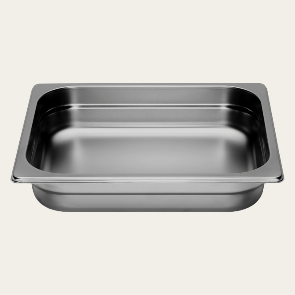 Bac de cuisson en acier inox, non perforé, 1/2 GN, hauteur 65 mm