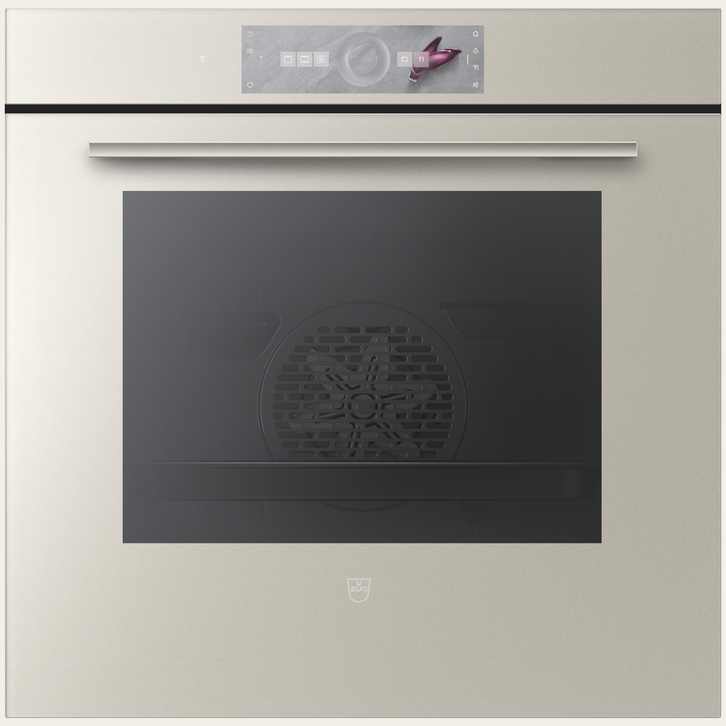 V-ZUG Backofen Combair V6000 60P, Breitennorm: 60 cm,Höhennorm: 60 cm, Spiegelglas Pearl, Touchscreen mitCircleSlider, V-ZUG-Home, Pyrolytische Selbstreinigung, Geräteschublade beheizbar