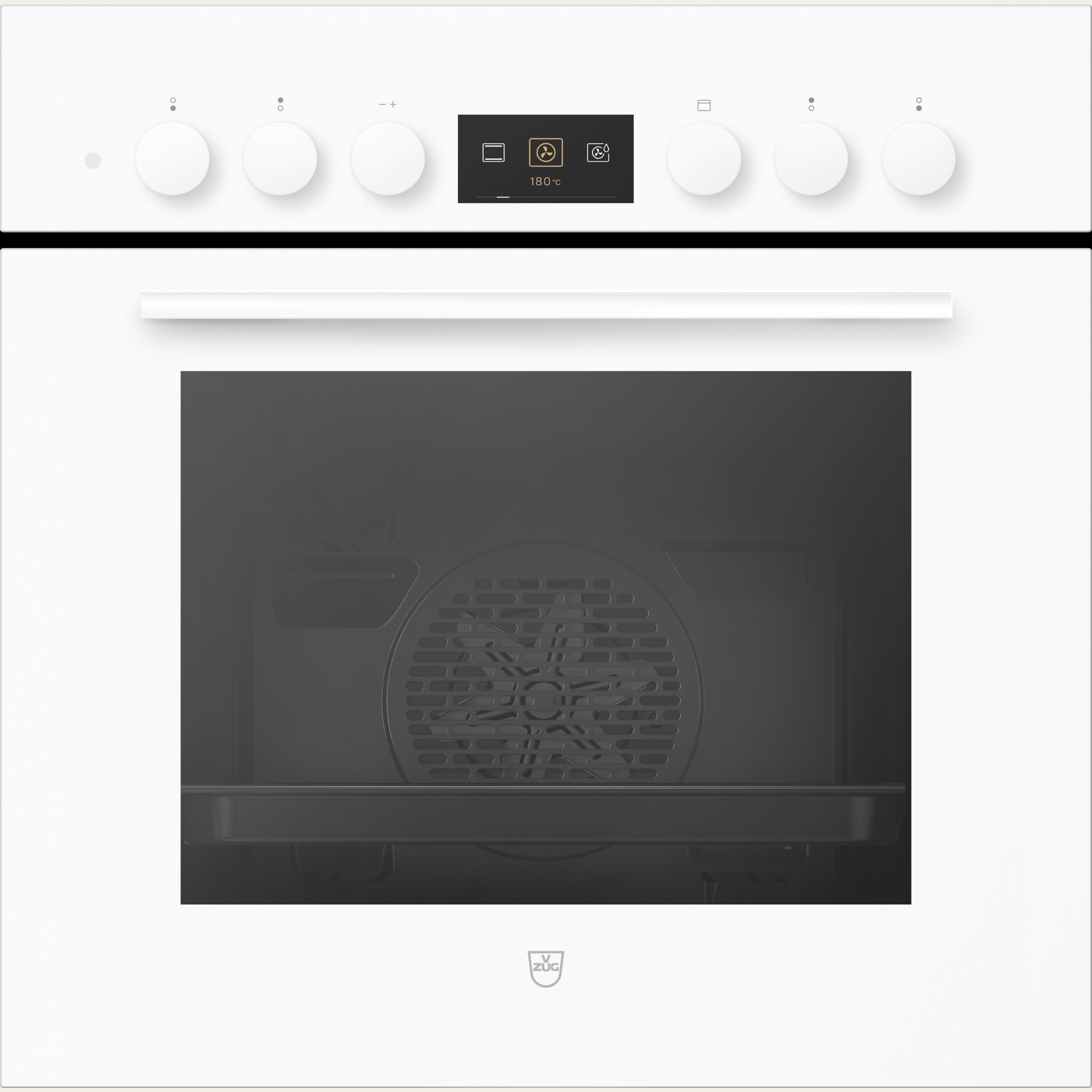 V-ZUG Cooker Combair V600 6UH, Standard width: 60 cm, Standard height: 60 cm, White with glass, Handle: white, dial, V-ZUG-Home, TopClean, Number of controllable cooking zones: 4, 400V