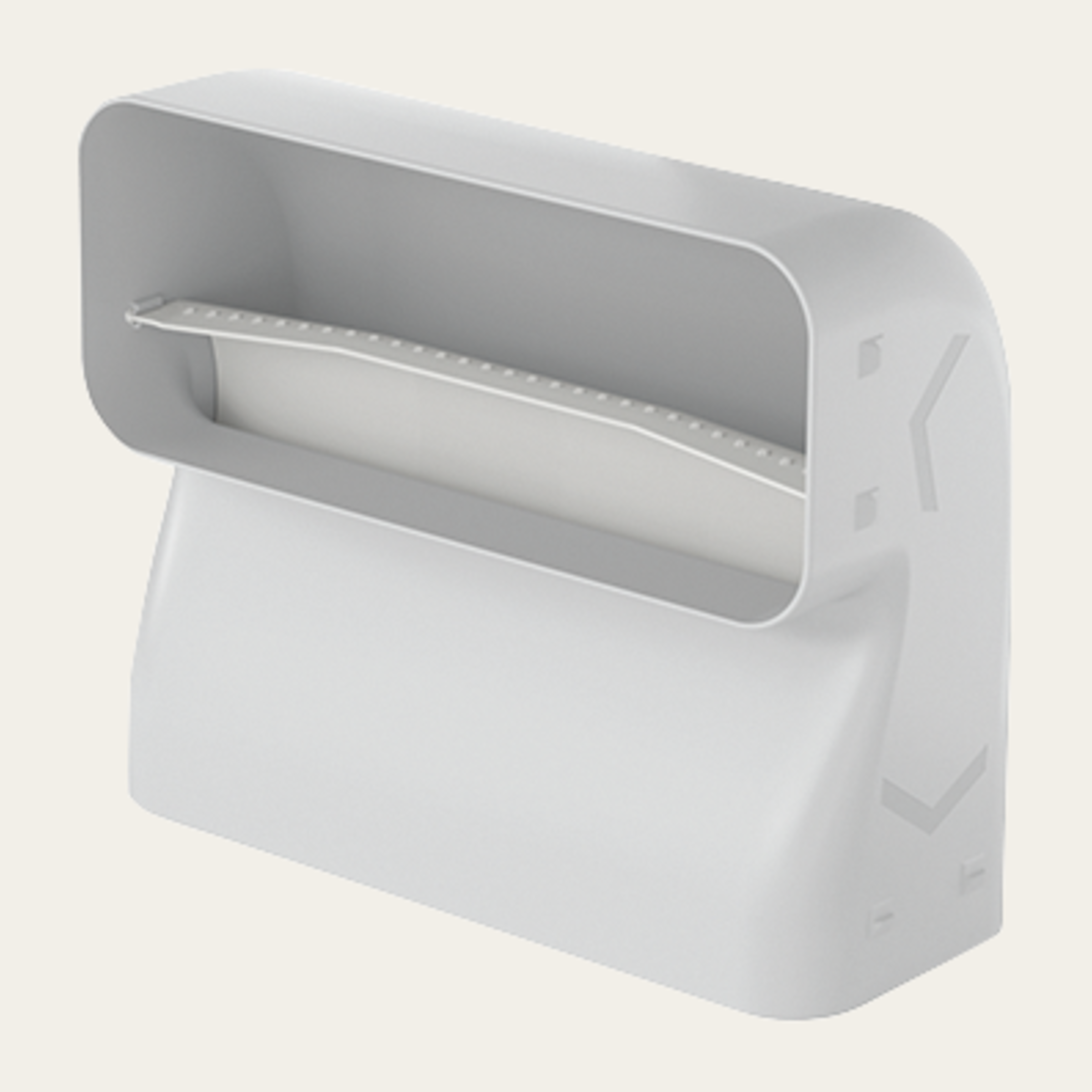Prime Flachkanalbogen 90° schmal, vertikal für Flachkanal, B 222 x H 89 x T 92 mm