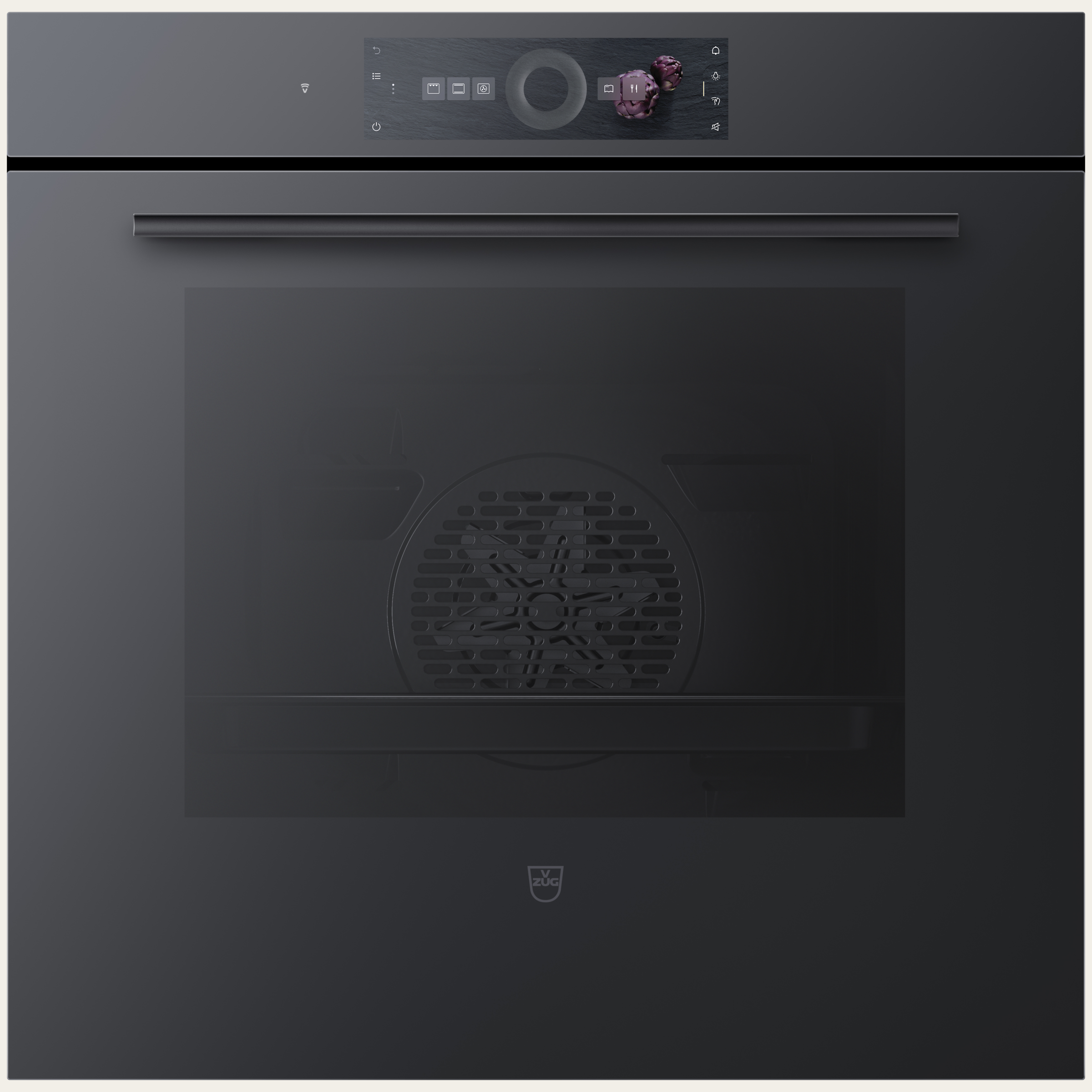 V-ZUG Forno Combair V4000 60P, Standard di larghezza: 60 cm, Norma per l'altezza: 60 cm, Vetro a specchionero, Touchscreen con CircleSlider, V-ZUG-Home, Autopulizia pirolitica