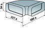 Product image90° elbow, horizontal for flat channel (width 227 / height 94 mm), length 288 mm