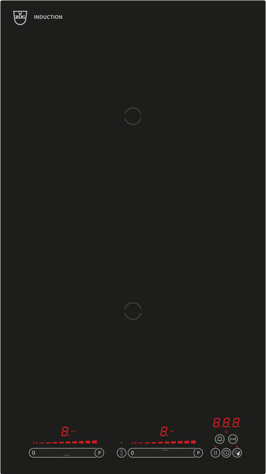 V-ZUG Induction hob MaxiFlex GK26TIMS.1F Slider, flat version