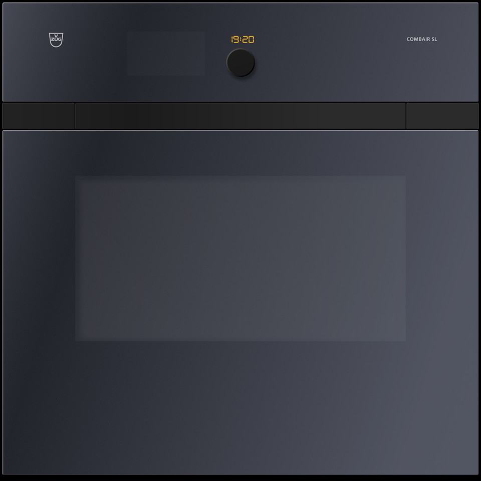 V-ZUG Oven Combair SL, Black Glass, width 60 cm, retractable handles, 230 or 400V