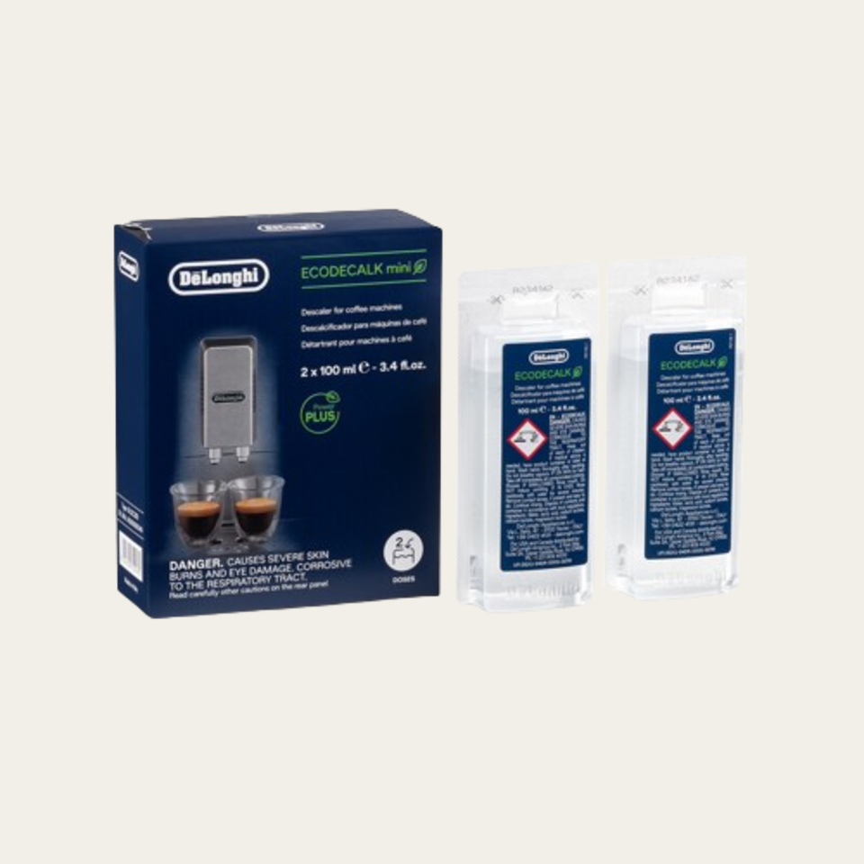 EcoDecalk Mini, détartrant pour machine à café, 2x 100 ml (ES, FR, GB) - Respecter les consignes de sécurité!