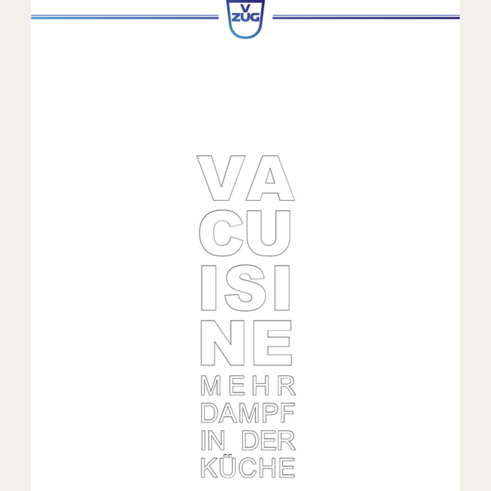 Brochure Vacuisine 'Plus de vapeur dans la cuisine' Allemand