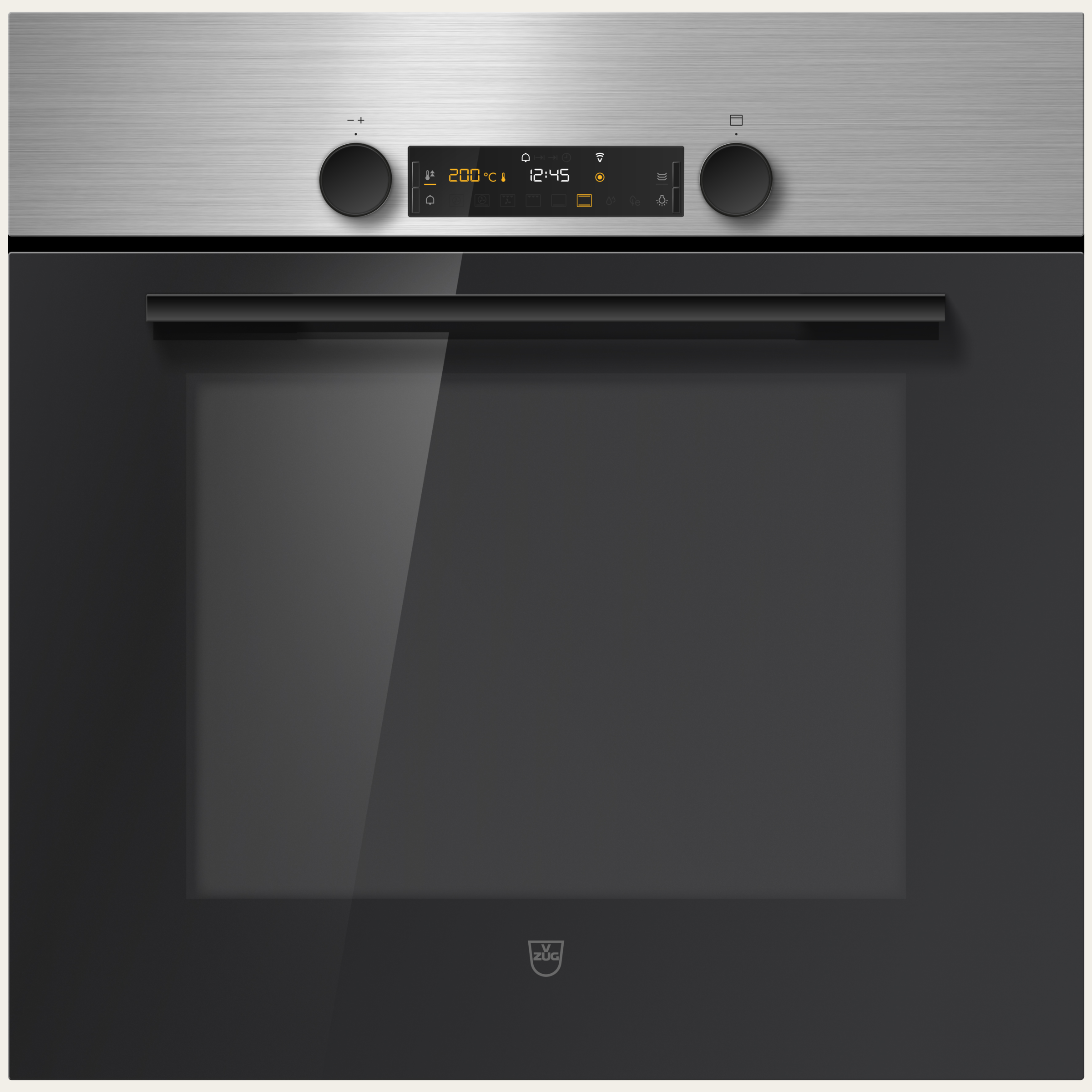 V-ZUG Four Combair V400 6U, Norme largeur: 60 cm, Normede hauteur: 60 cm, ChromeClass, Poignée: Nero, Encastrement dans le meuble inférieur, commutateur rotatif, V-ZUG-Home, TopClean